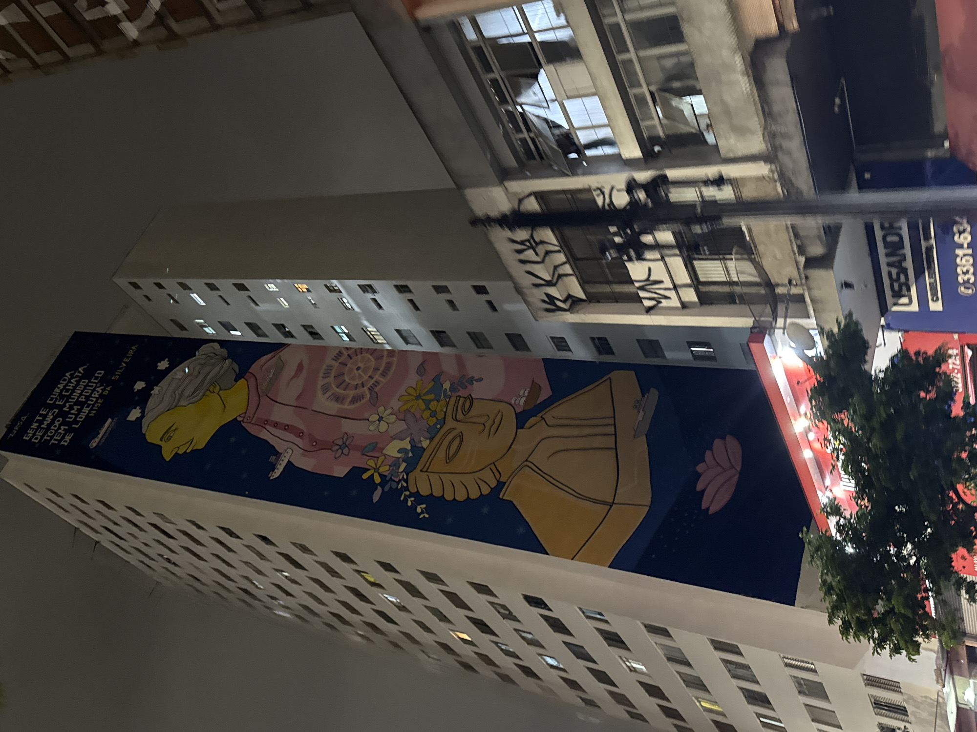 São Paulo nighttime architecture and street art documented