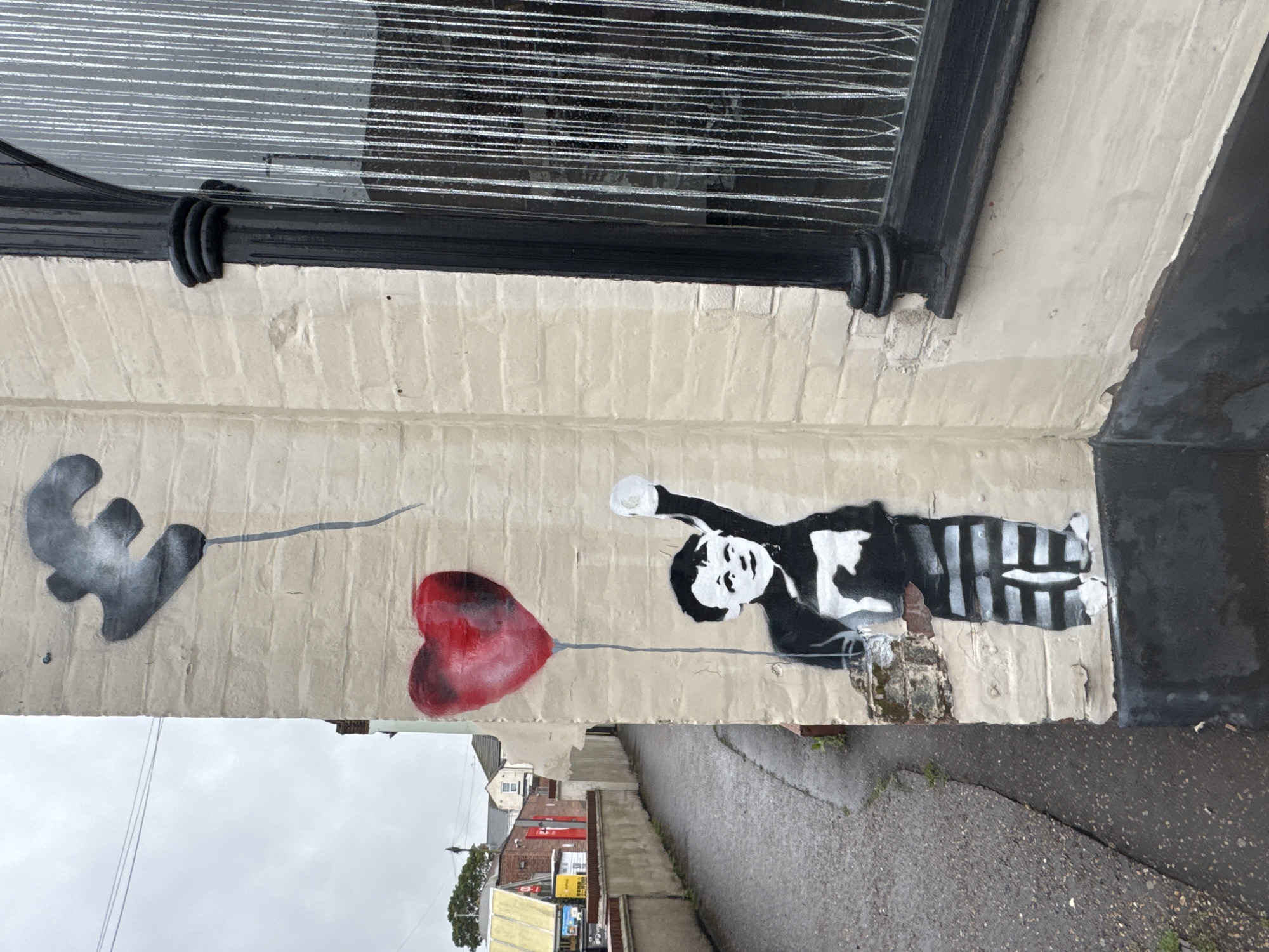 Stencil artwork spotted on Great Yarmouth building corner