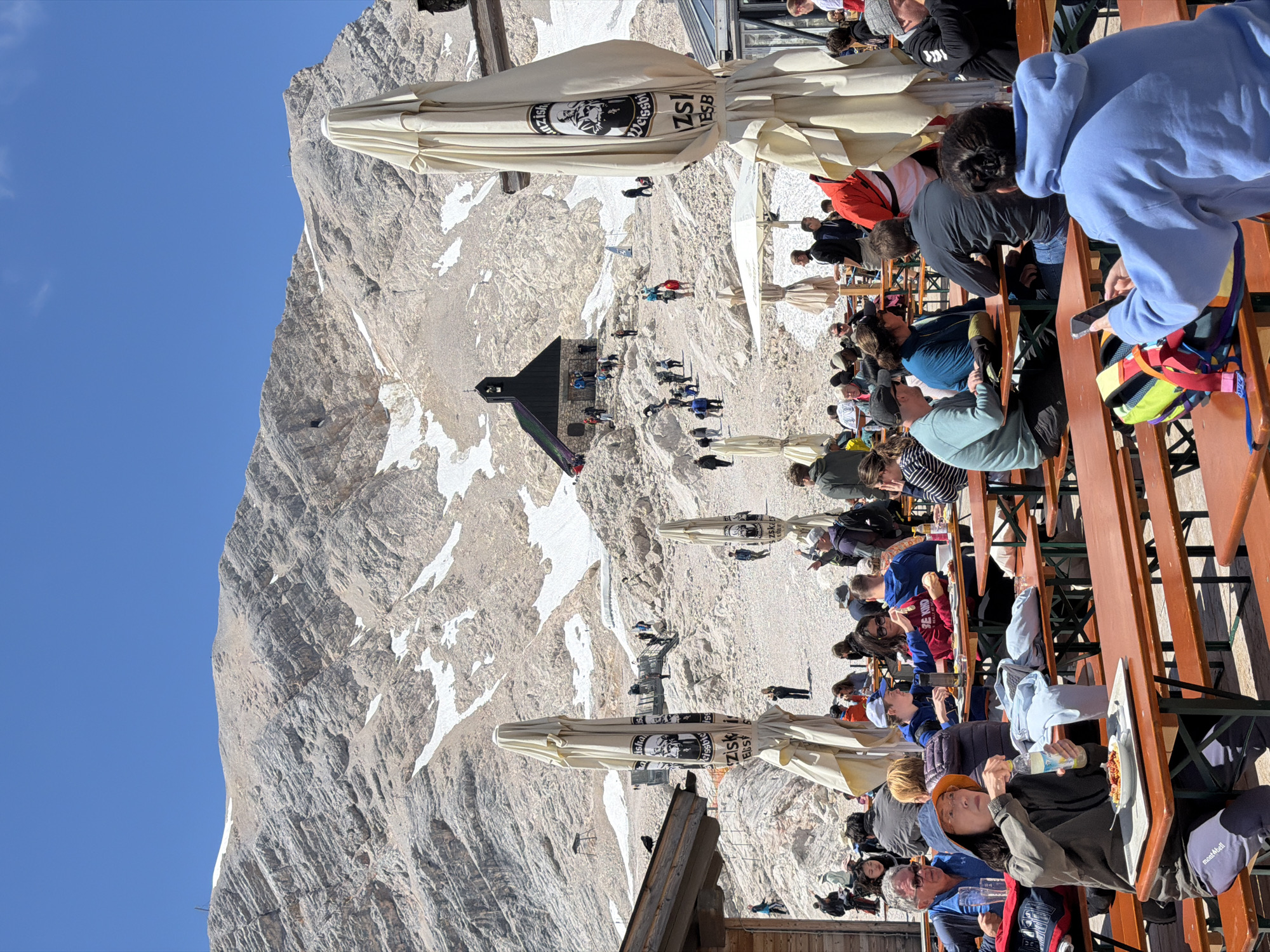 Mountain terrace dining with alpine views in Wildermieming