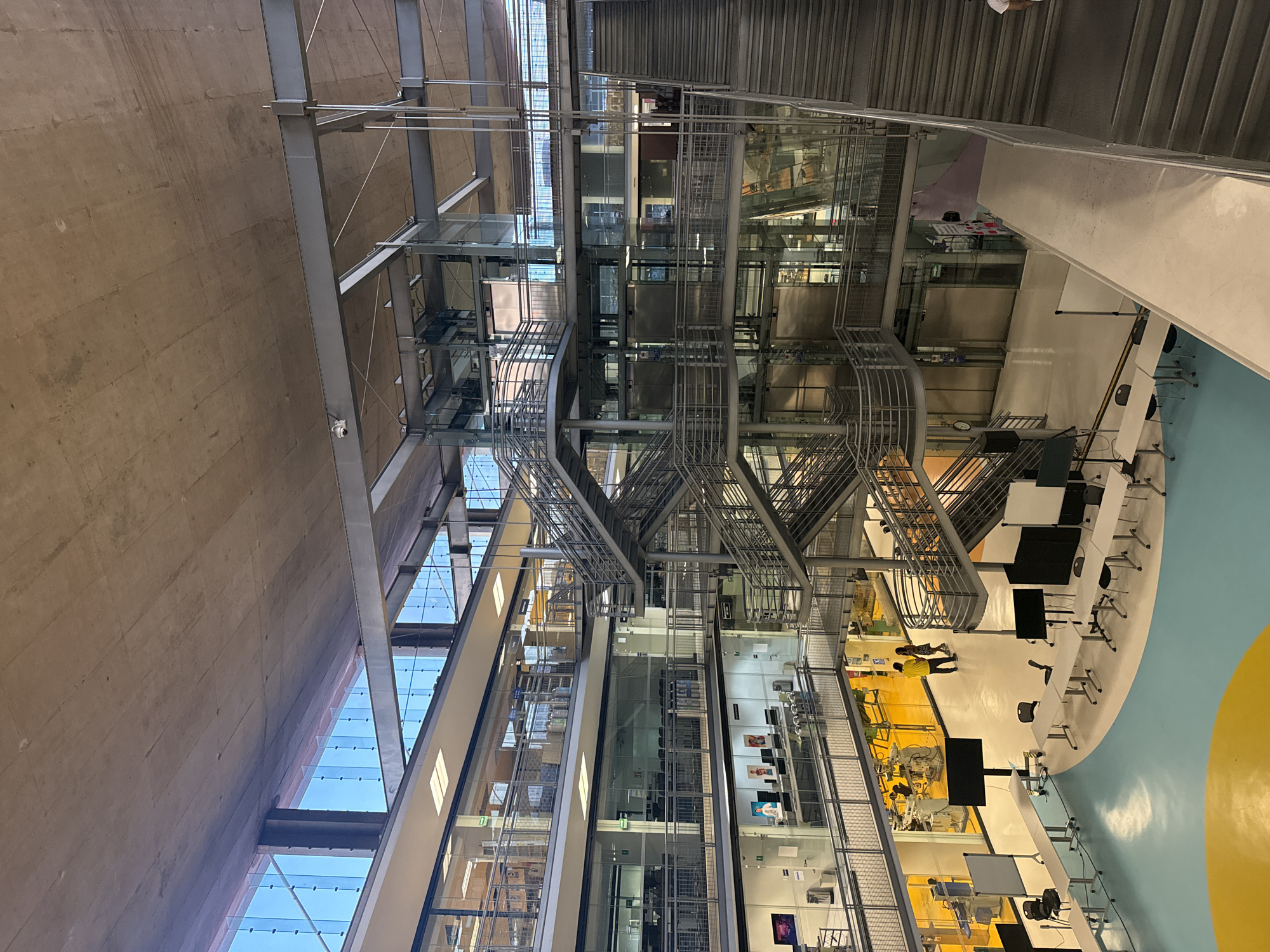 Person walks through modern Mexico City building interior
