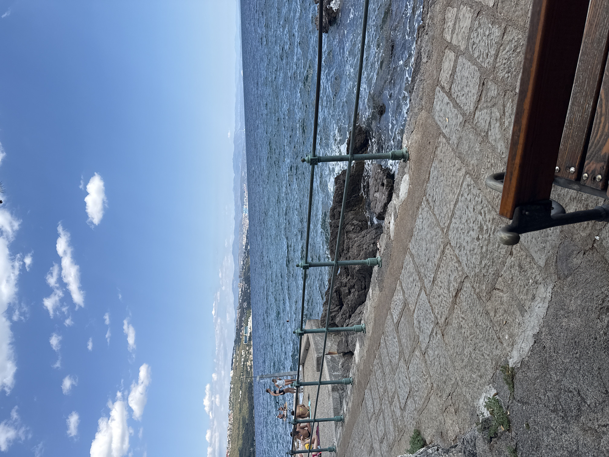 Summer afternoon on Opatija's Adriatic waterfront promenade