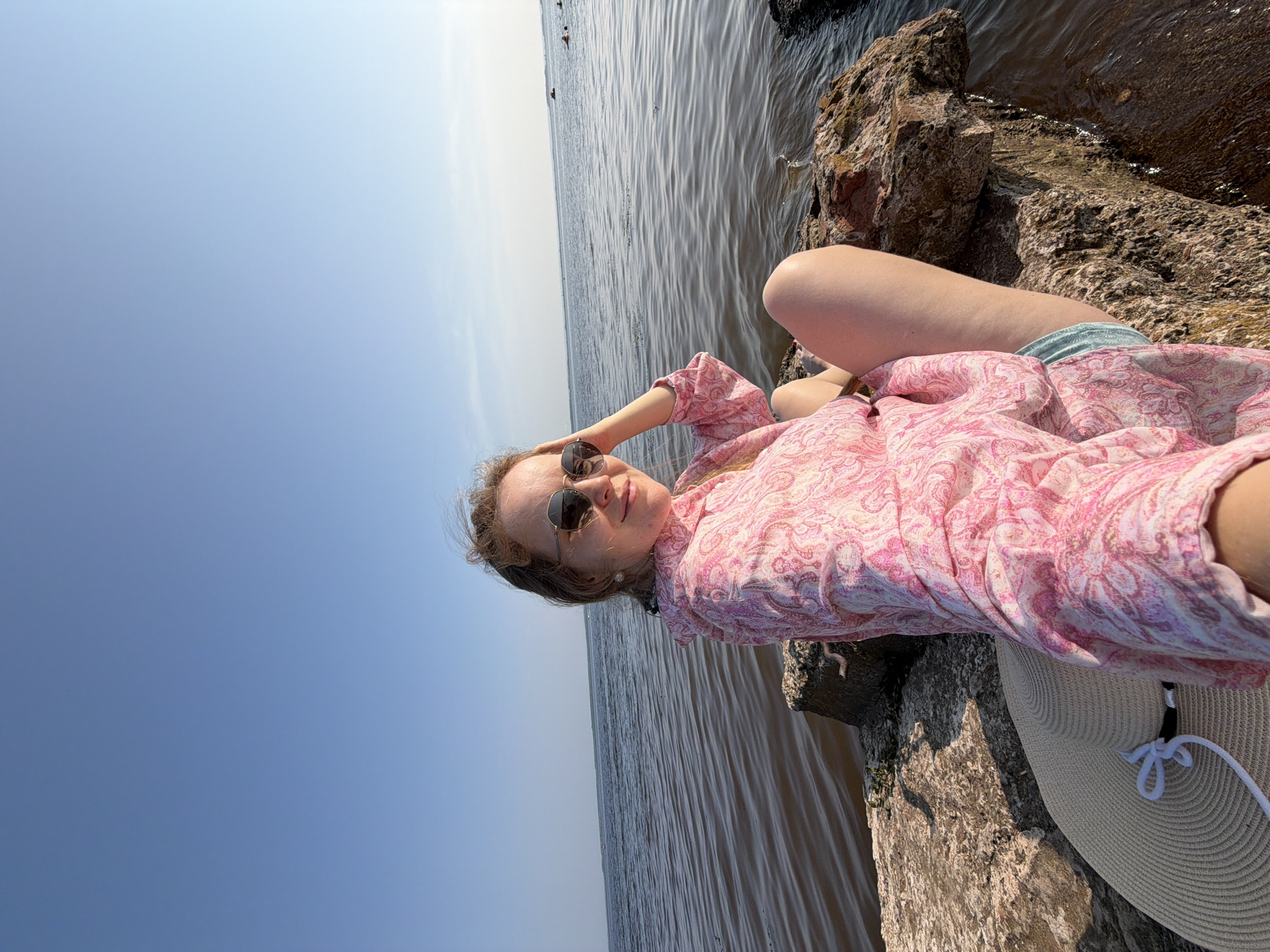 Lazy afternoon at a Russian lakeside shore