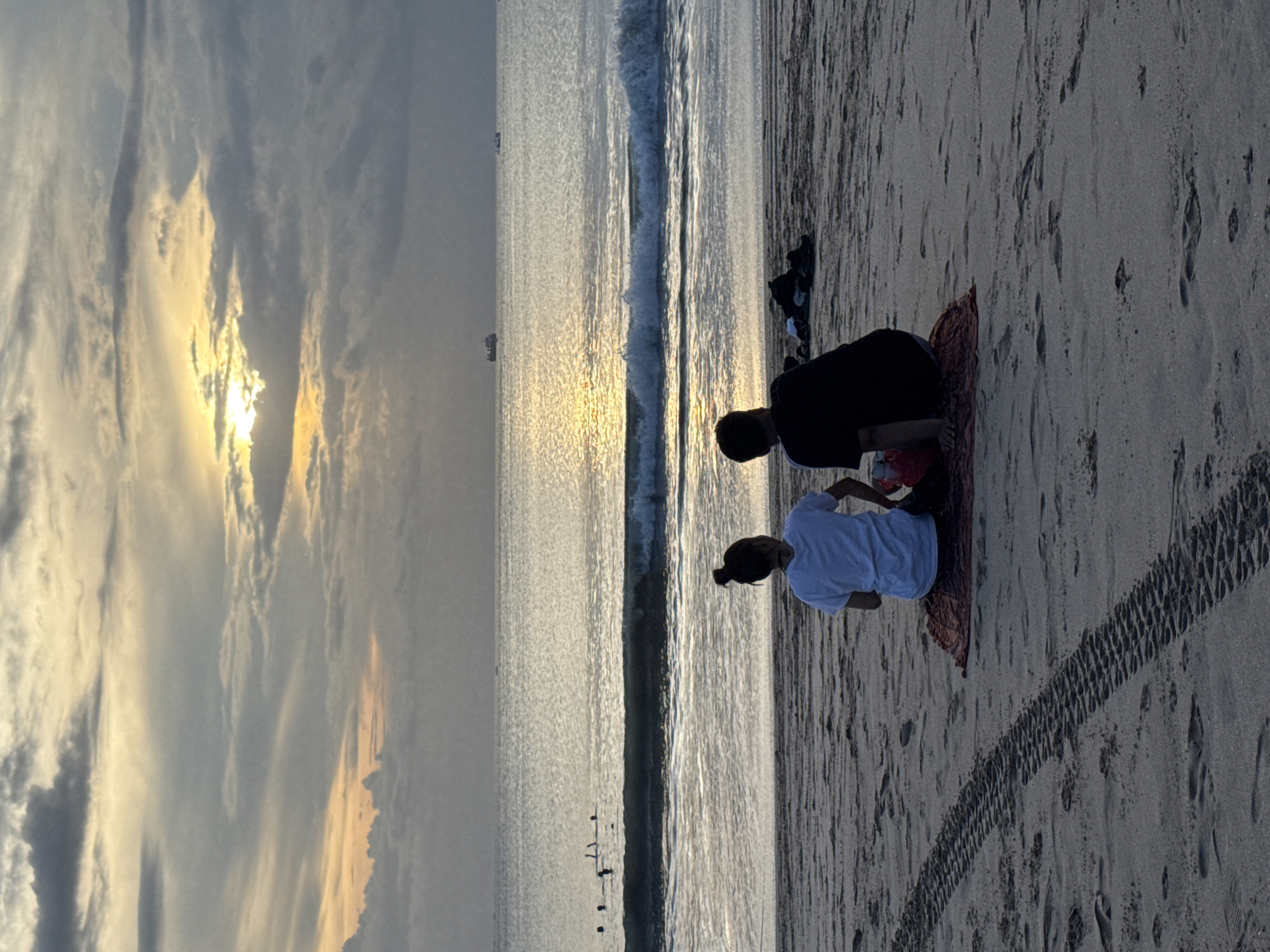 Serene sunrise/sunset scene documented at Kuta beach, Indonesia