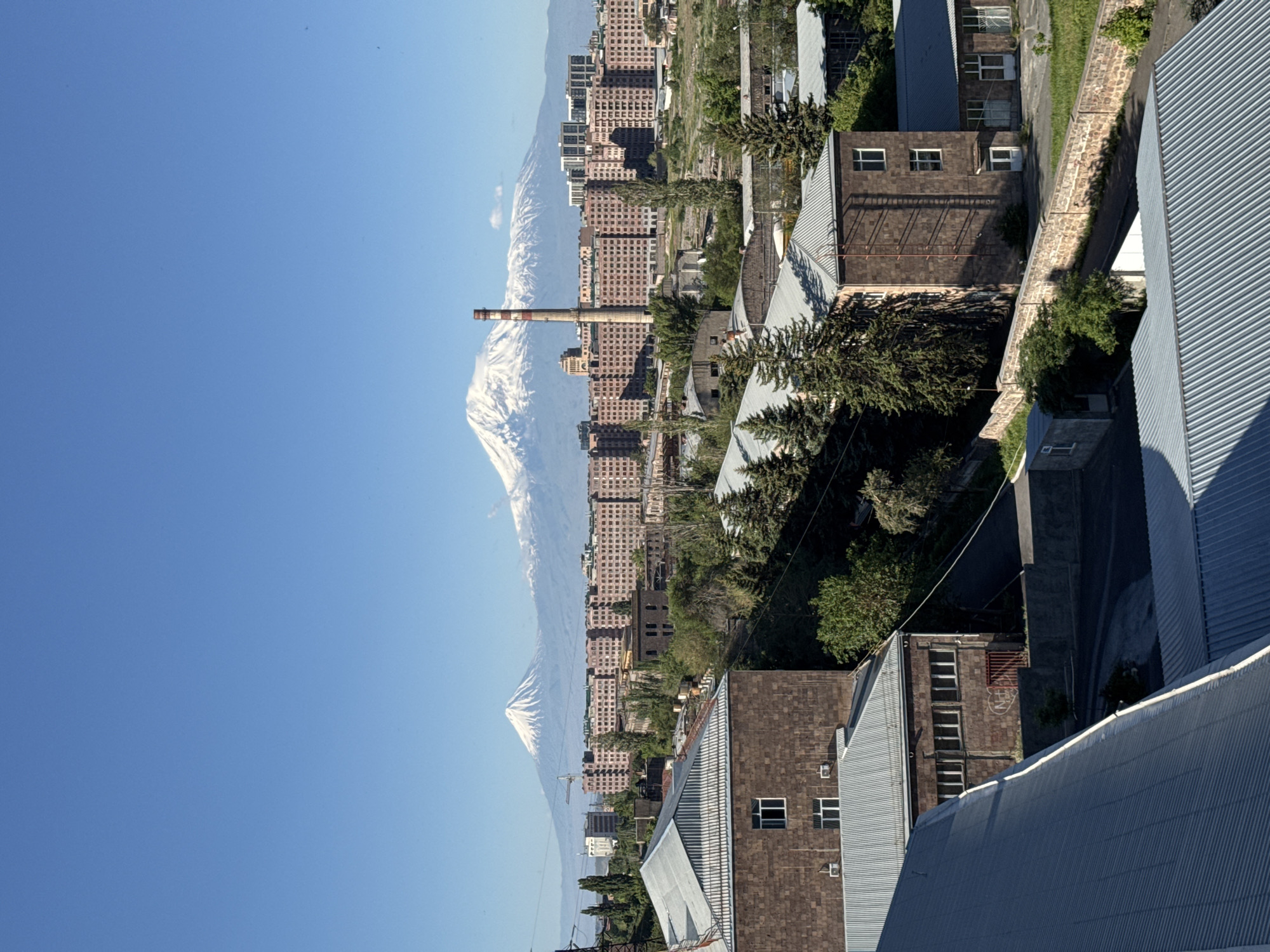 Early morning cityscape view captured in Yerevan, Armenia