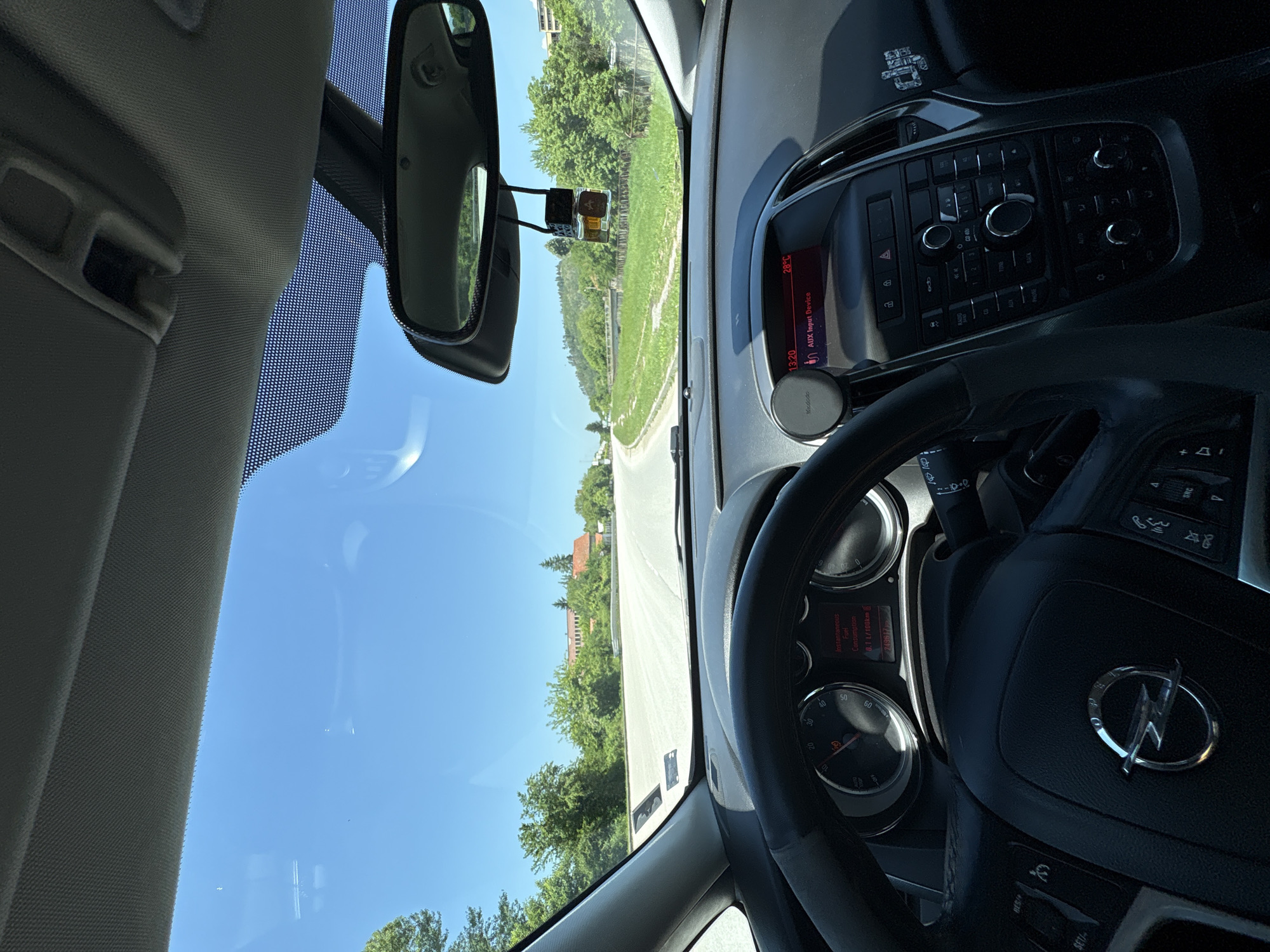 Driver's view captured in Opel vehicle in Ugarchin, Bulgaria