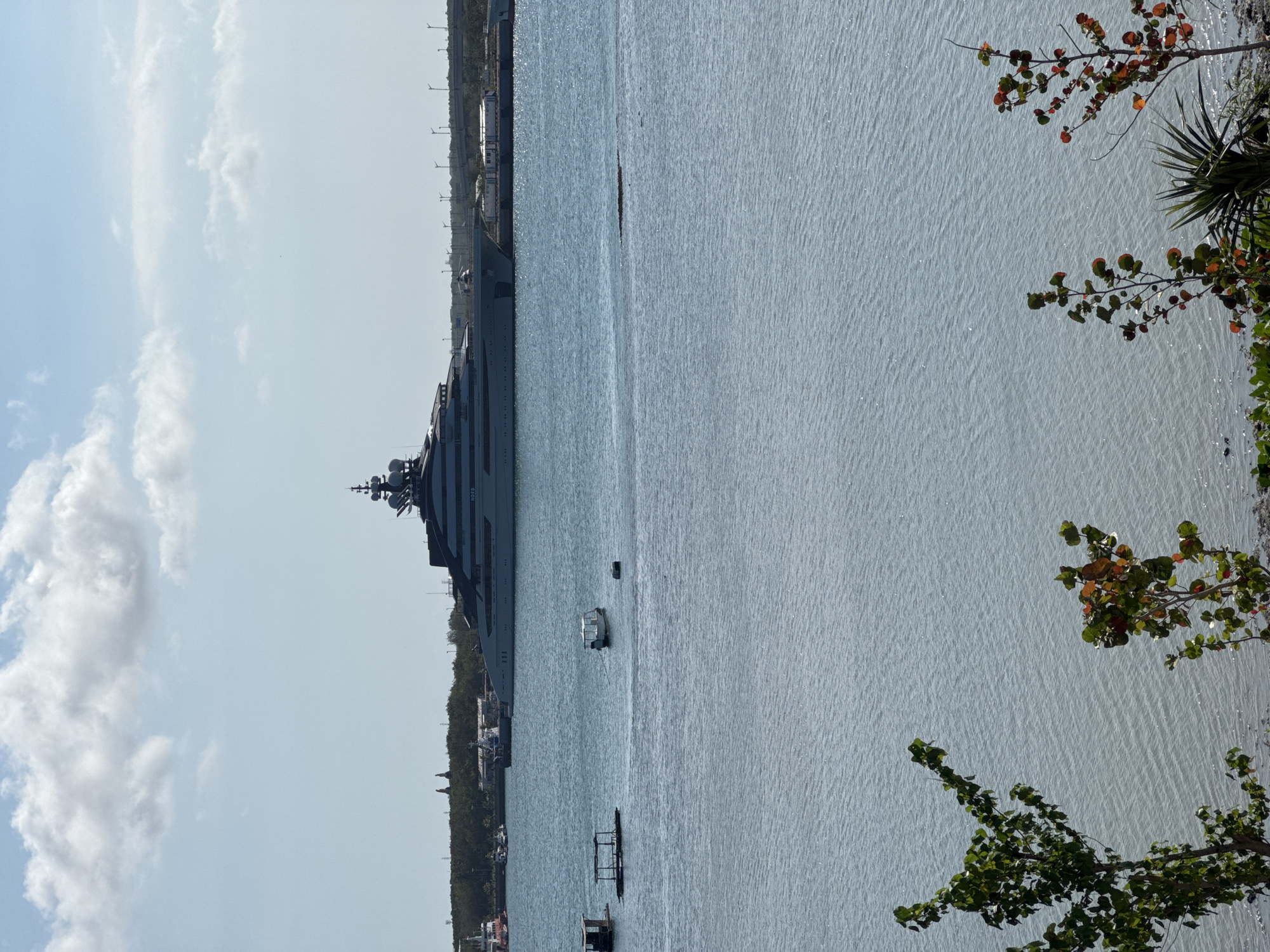 Denpasar harbor and waterfront on a sunny morning