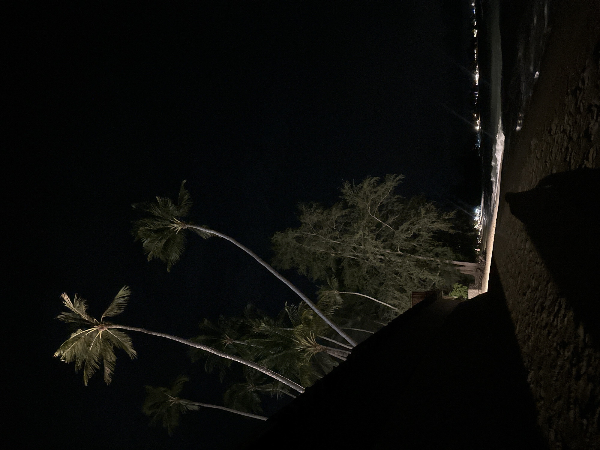 Solitary nighttime beach walk documented in Baan Lipa Noi, Thailand