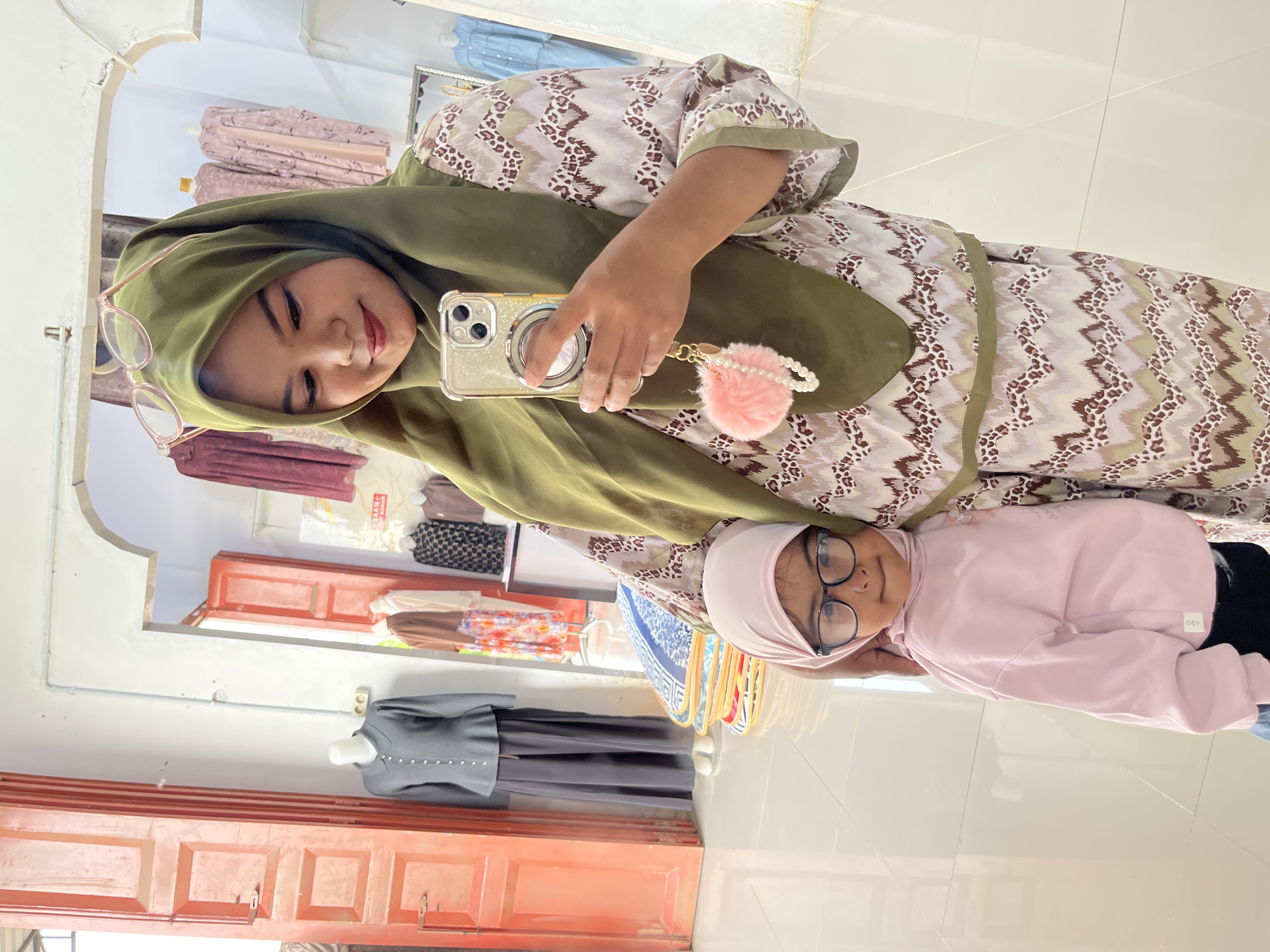 Selfie moment inside a Blangmajron retail shop