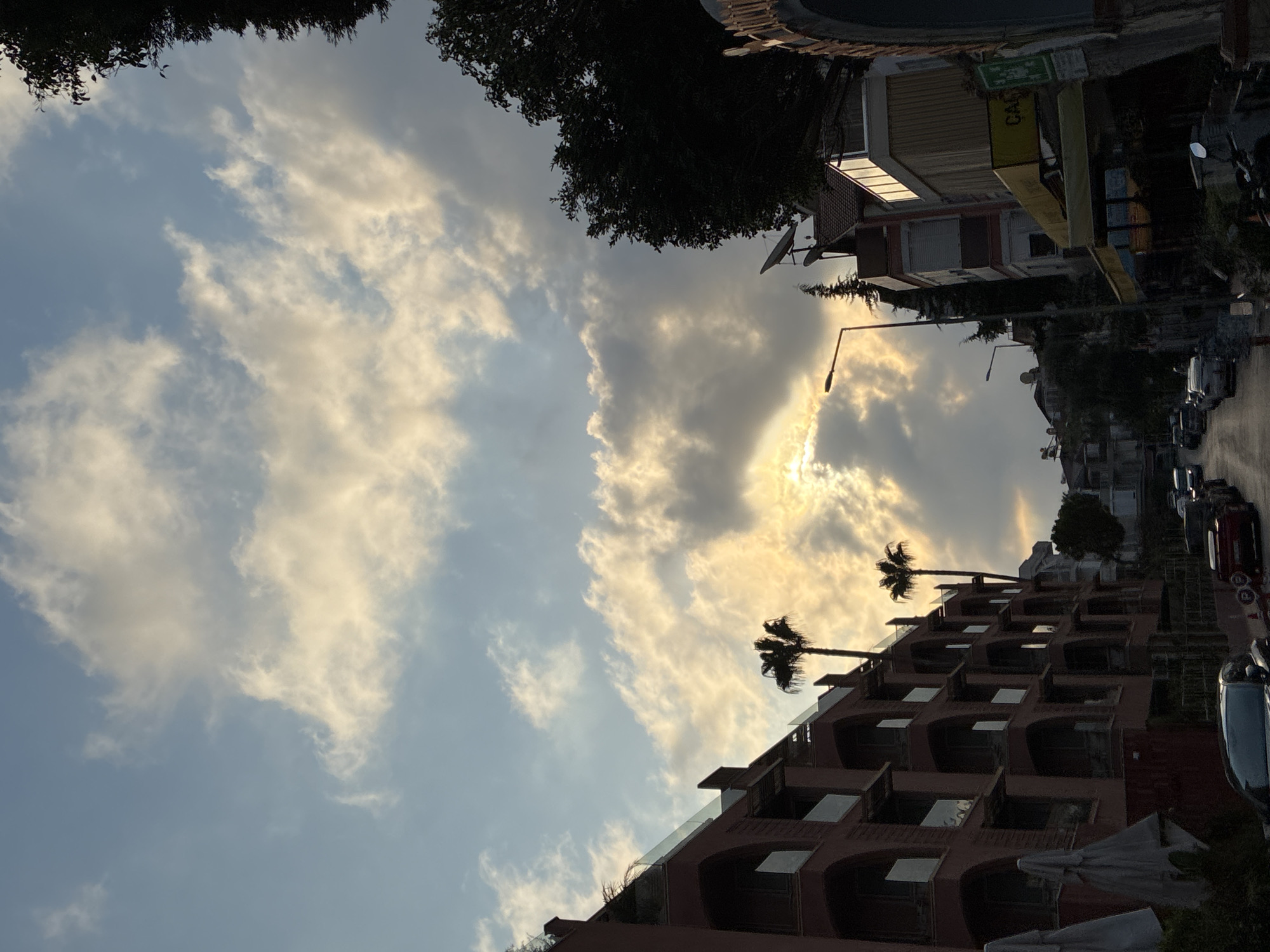Street scenes and cable cars over Alanya on a summer morning