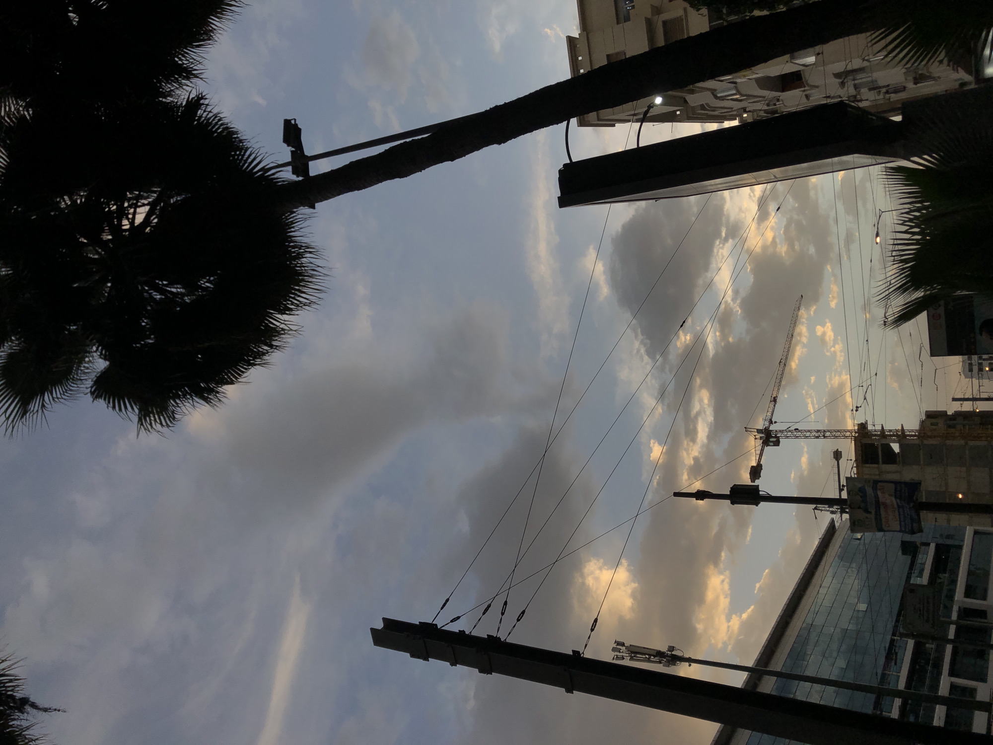 Sunset observed over Casablanca cityscape on April 6