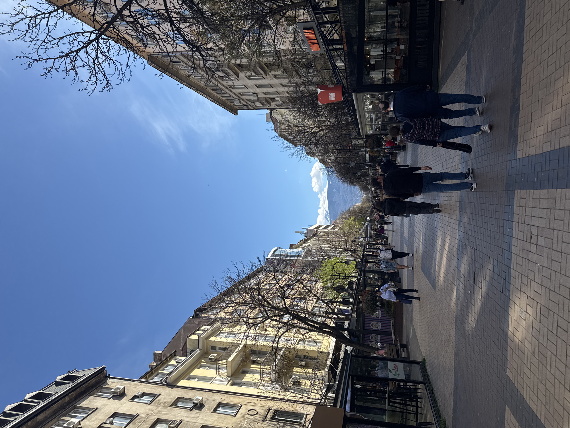 Clear spring day captured at Sofia's National Assembly district