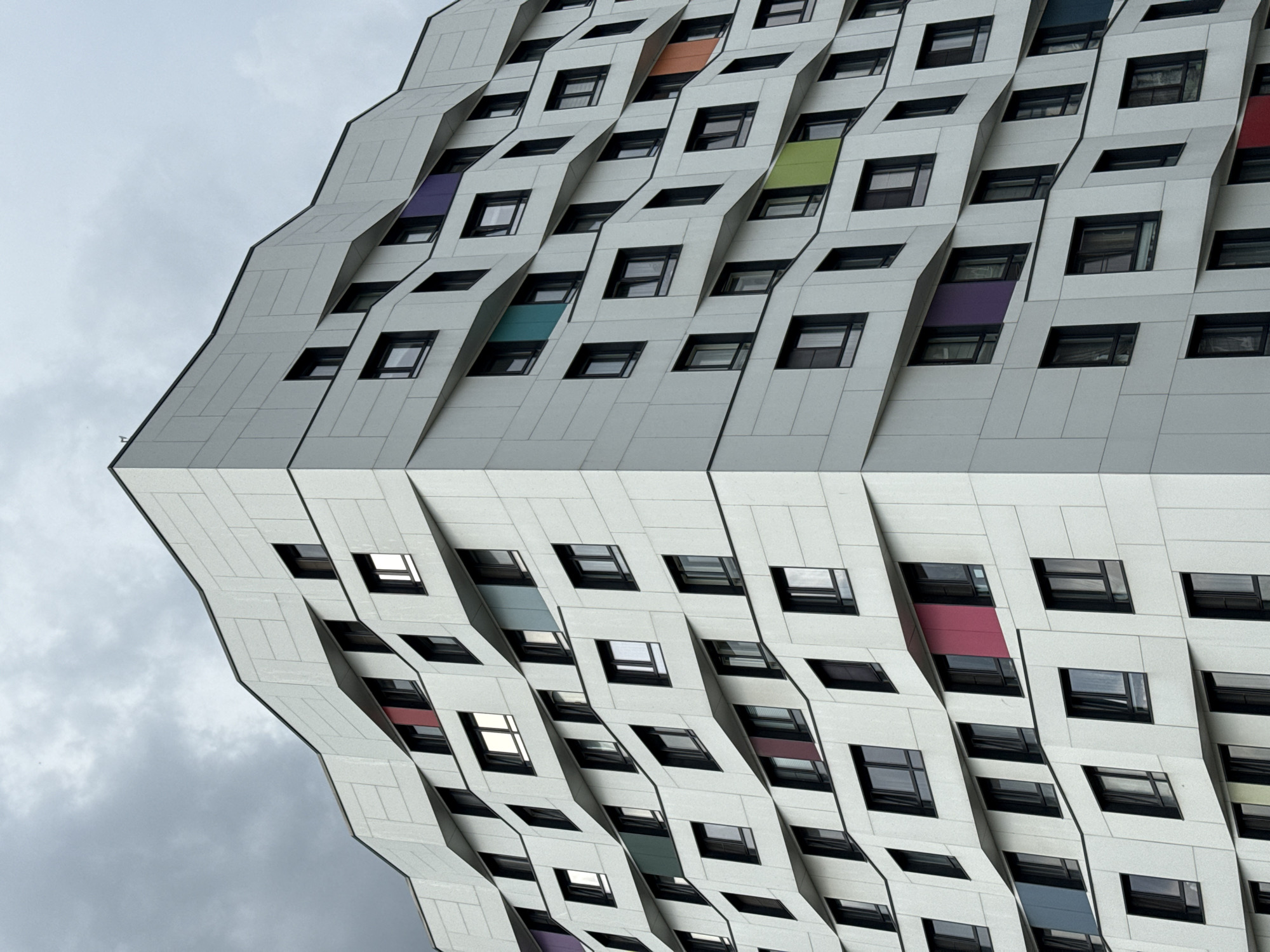 Moscow witness documents geometric modern building facade design