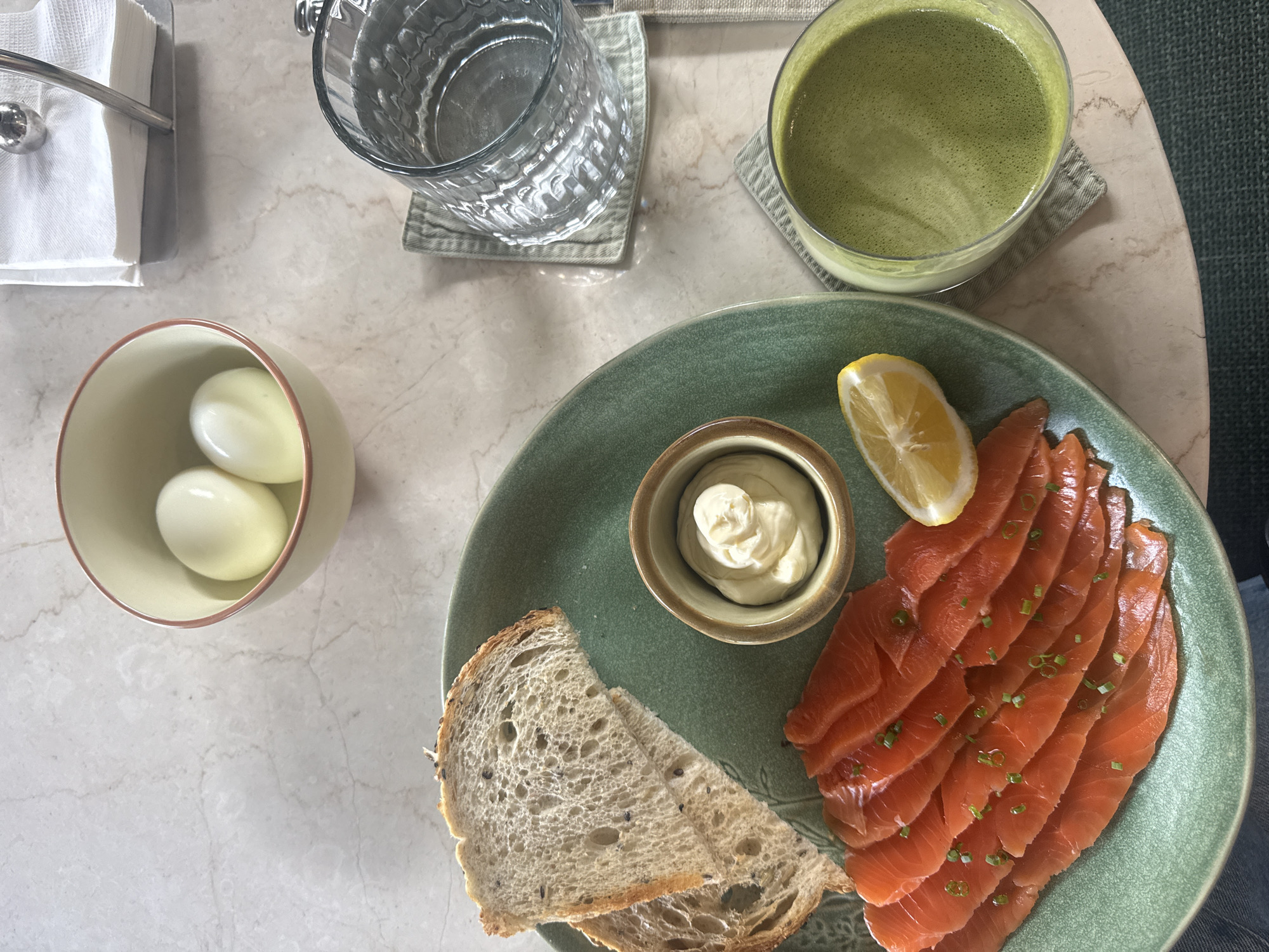 Breakfast served at Ubud restaurant features smoked salmon