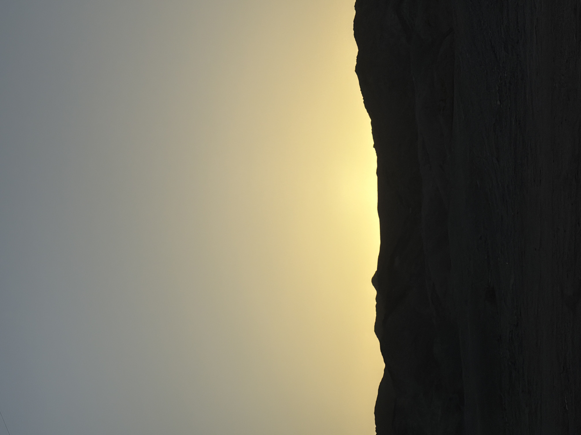 Rock formation photographed against sky near Eilat, Israel