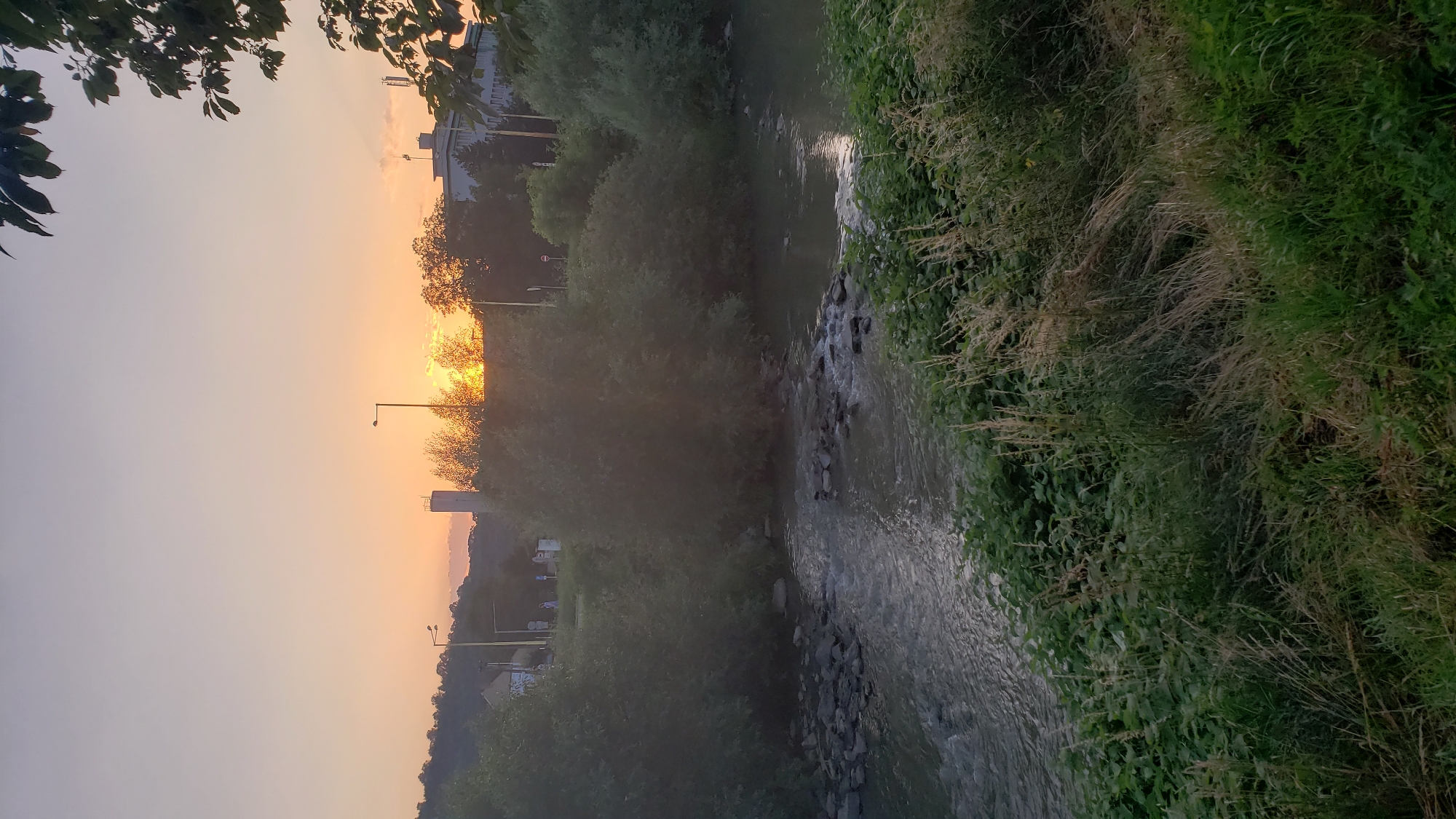 Sunset stroll along the Torysa River in Prešov