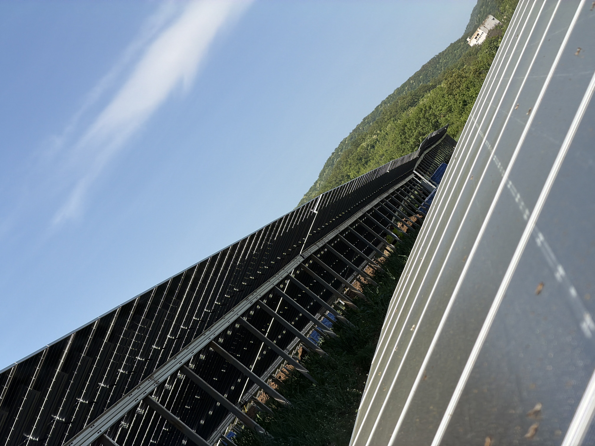 Solar panels documented in Shumen, Bulgaria hillside installation