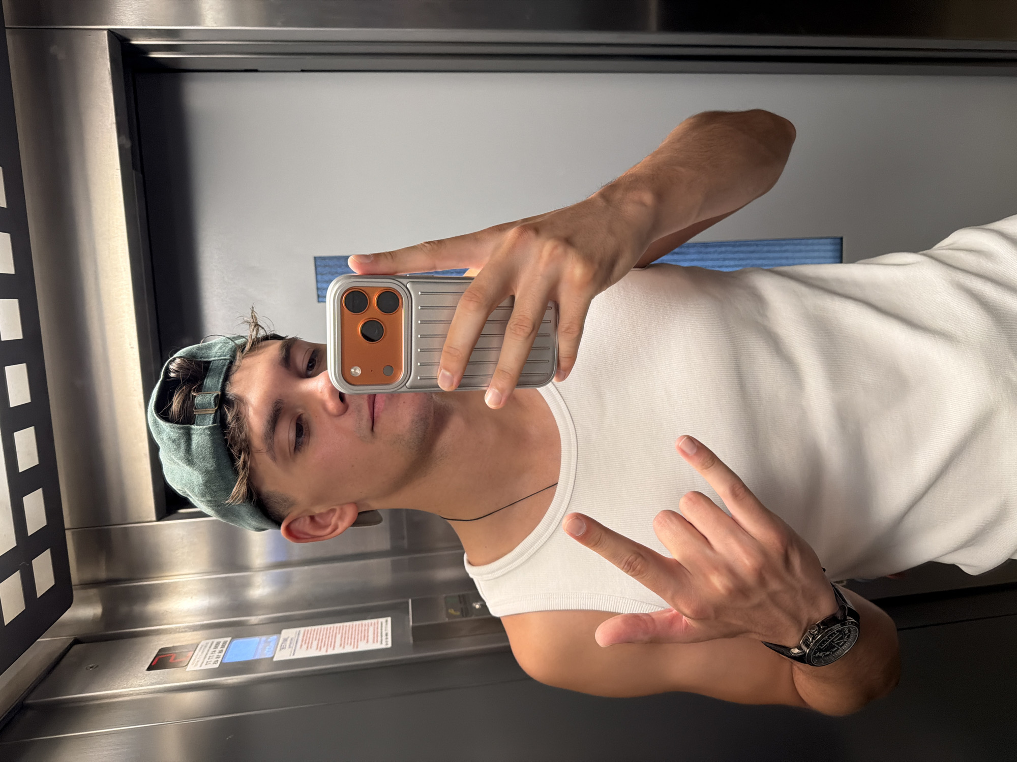 Elevator selfie in Blagoevgrad, casual and low-key.