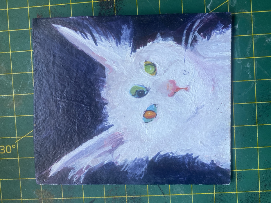 Art session documented in Sumalao, Argentina features diverse paintings
