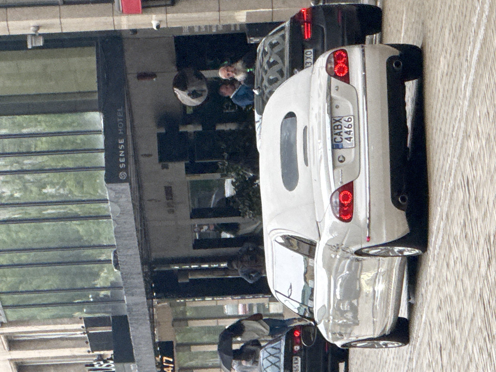 Street activity documented near Sense Hotel in Sofia