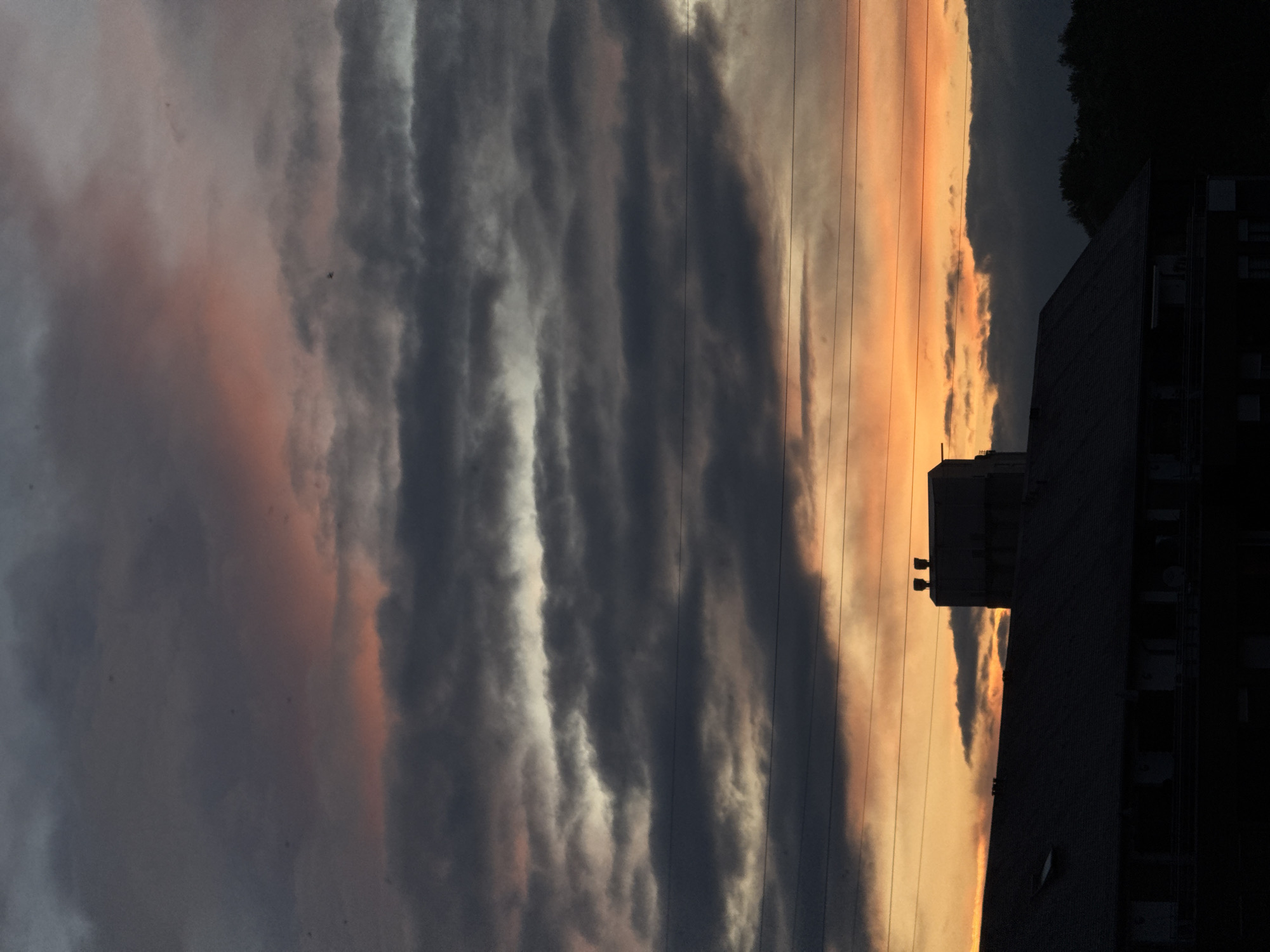 Dramatic clouds observed at dusk in Esch-sur-Alzette, Luxembourg
