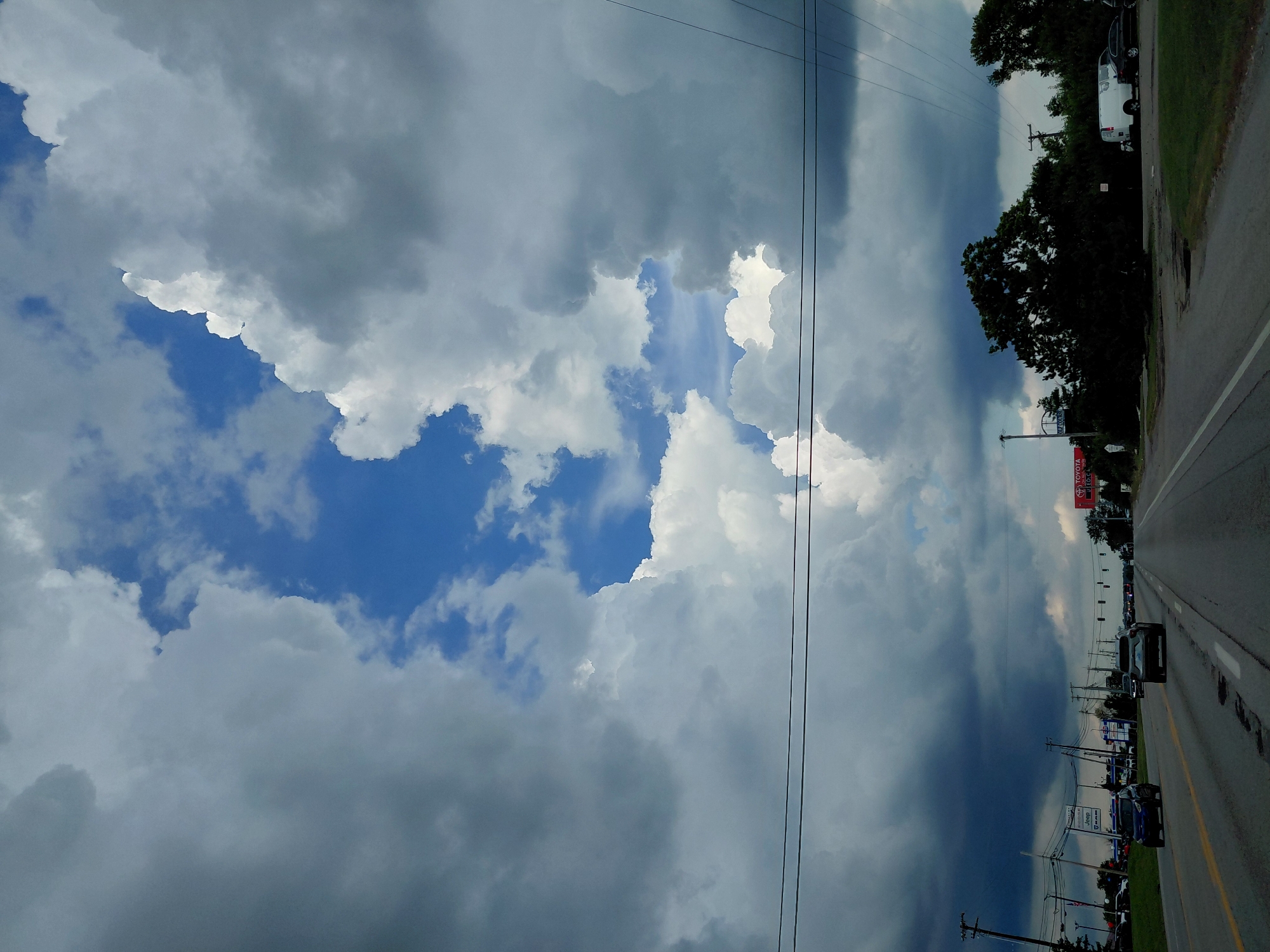 Storm clouds part over a Nicholasville road trip