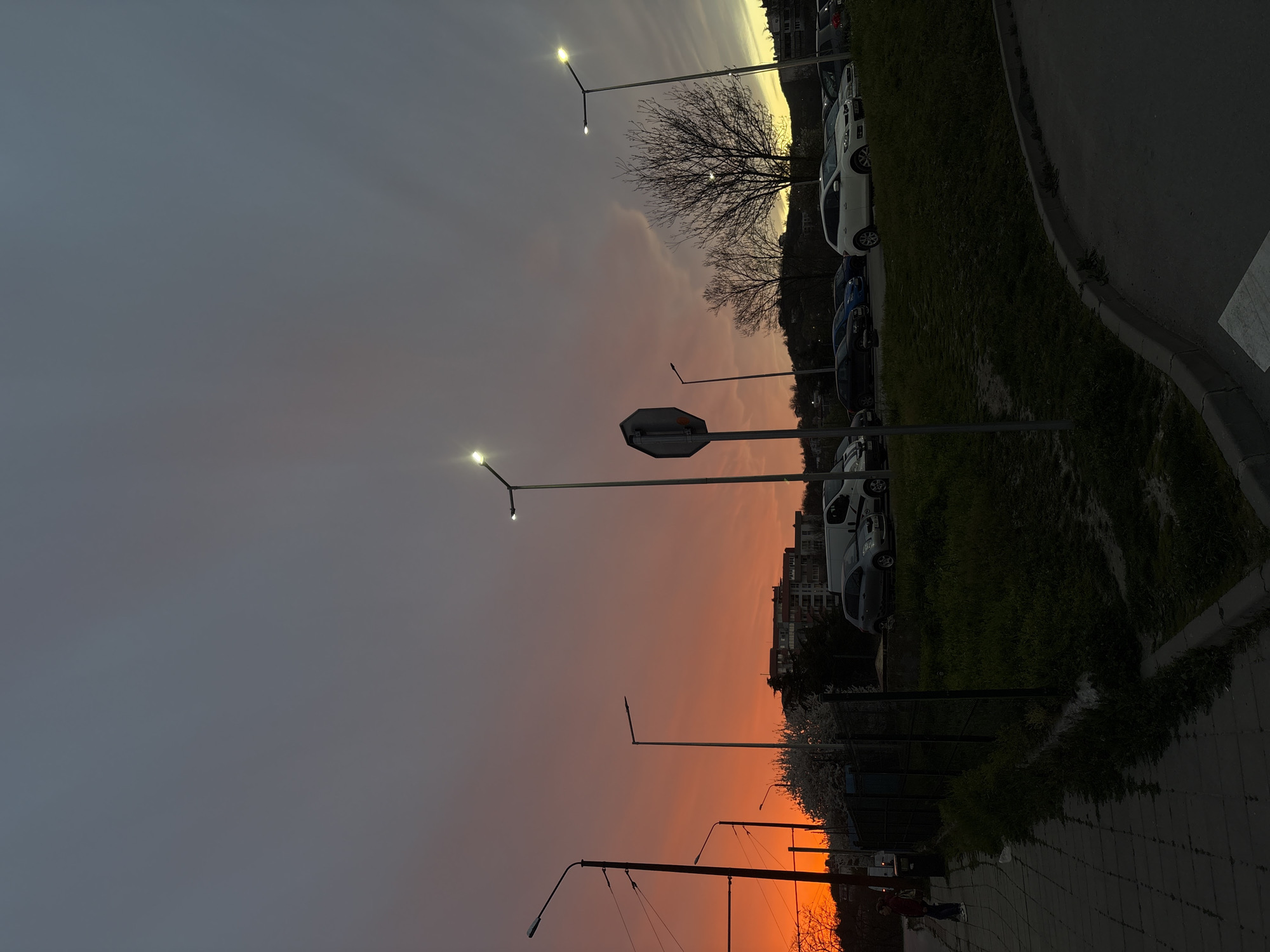 Twilight scenes captured in Varna streets during evening hours