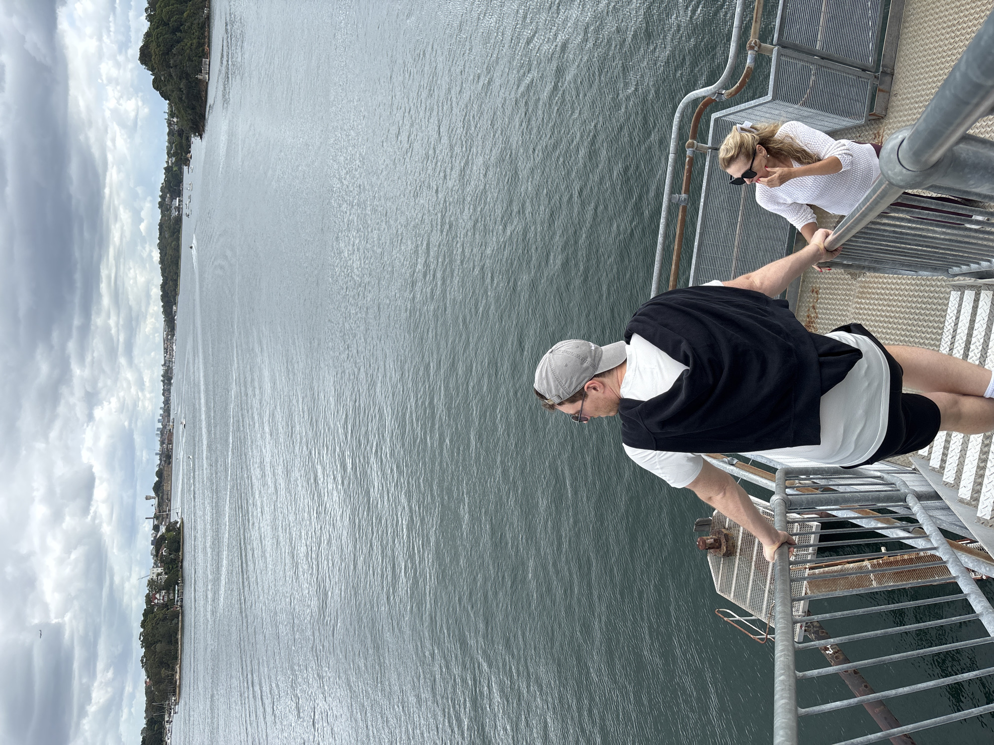 Late-night visitors photograph historic ship from Waverton viewing area
