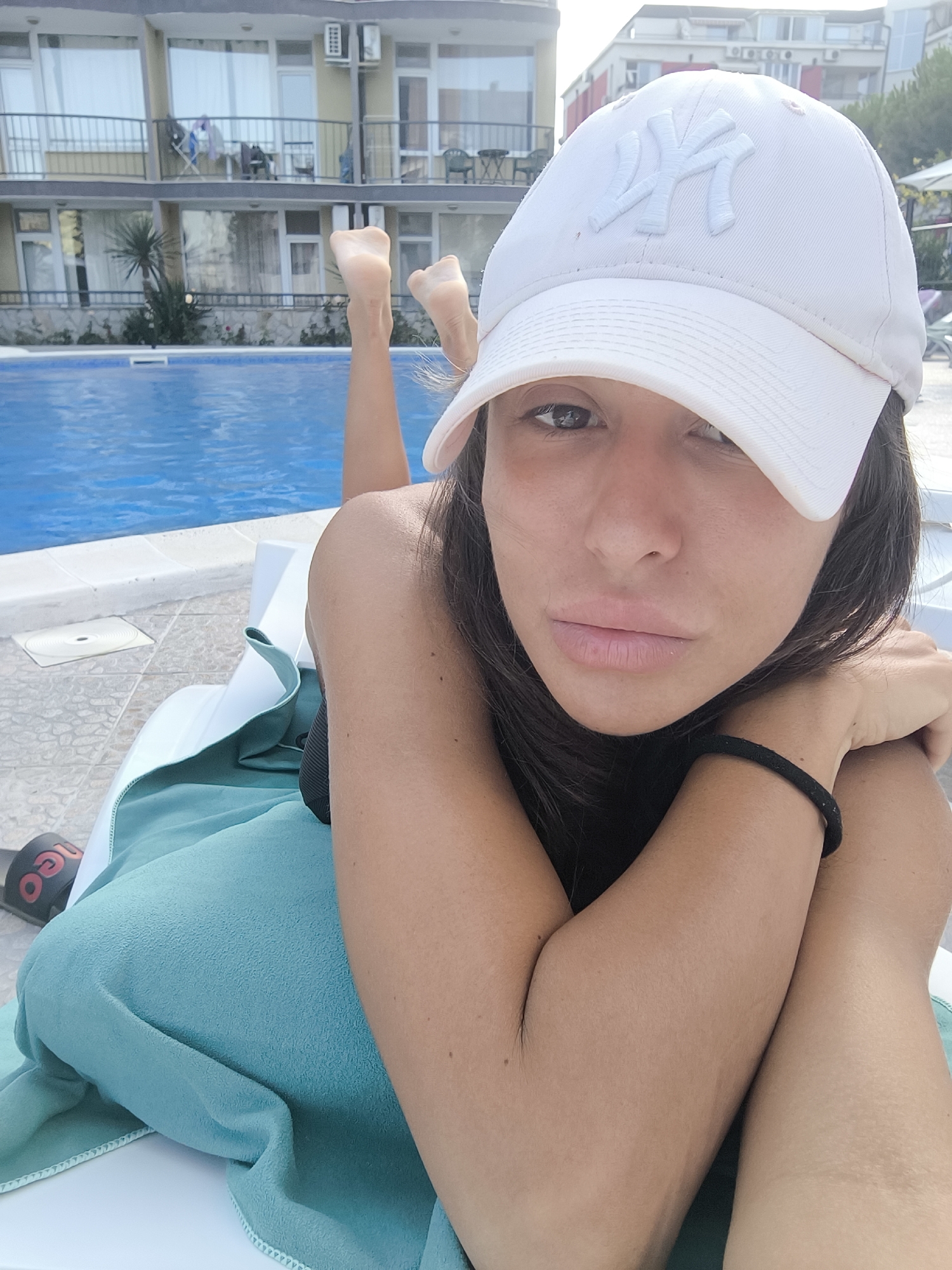 Poolside relaxation in Nesebar, Bulgaria