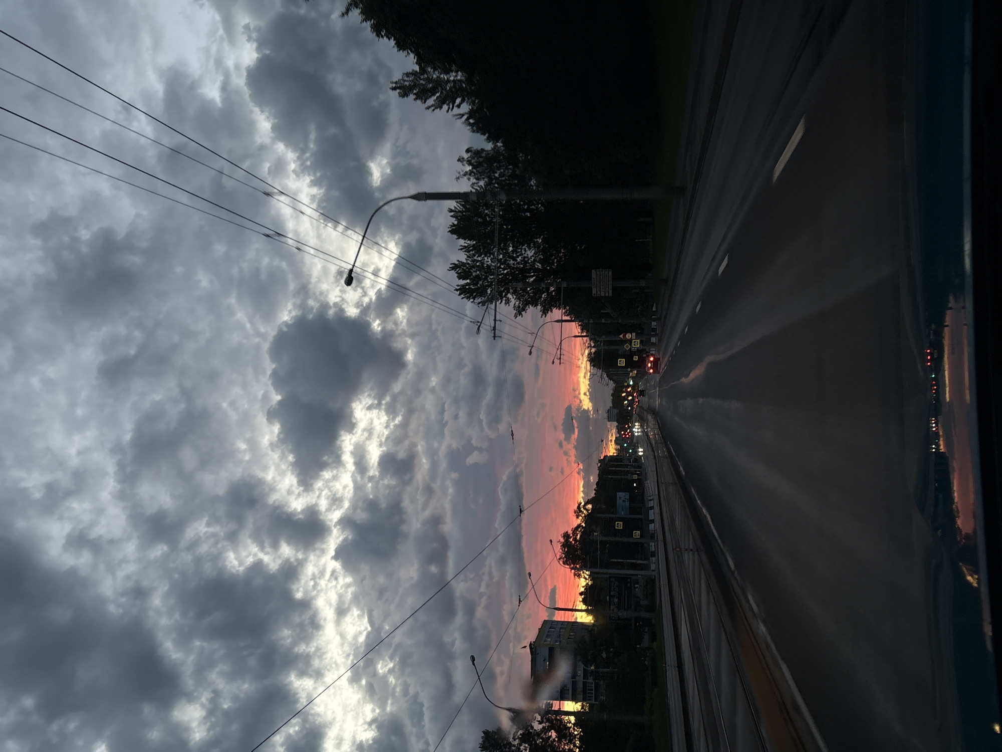 Sunset traffic observed on wet Minsk streets May 26