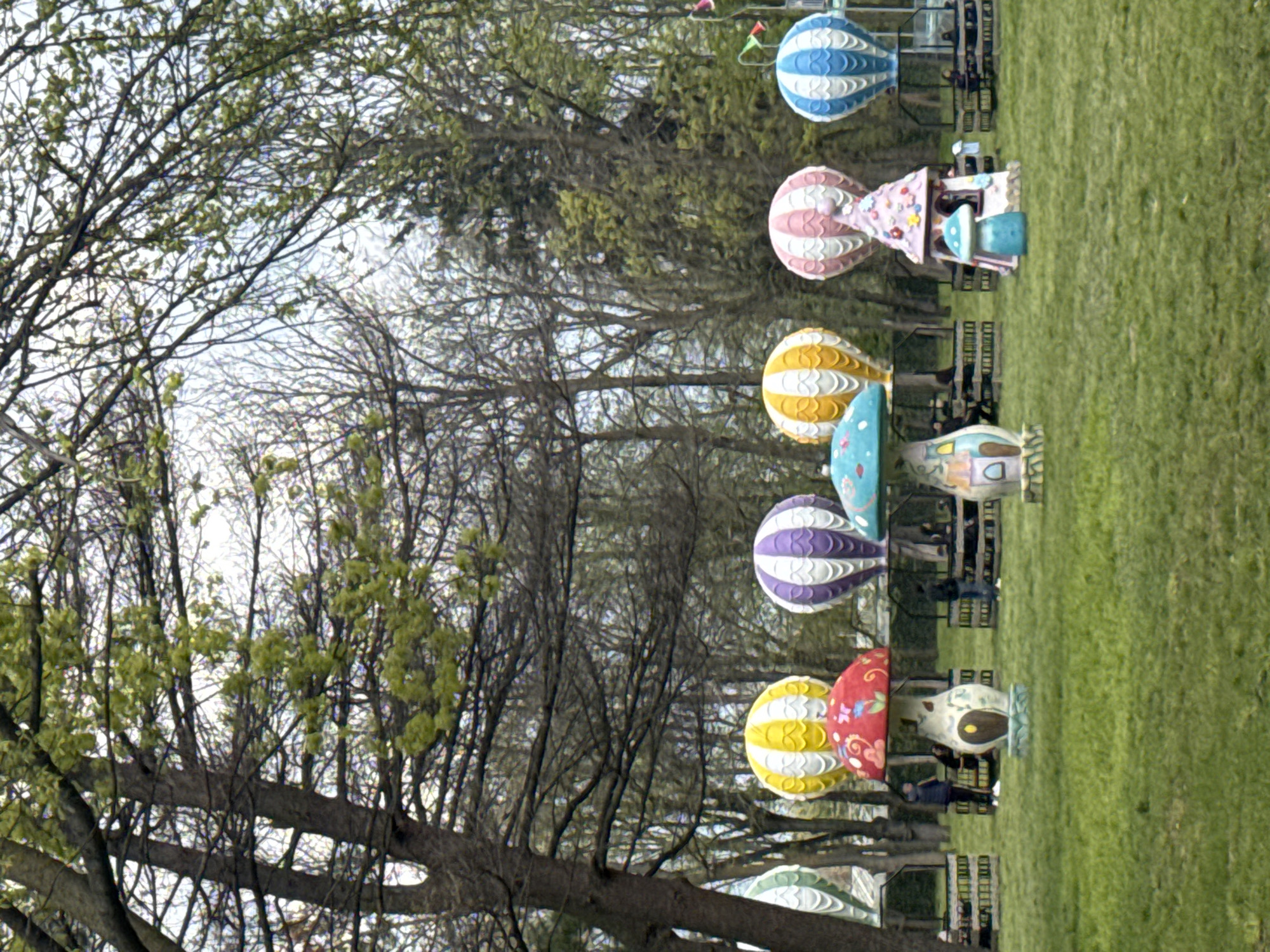 Spring morning captures peaceful park life in Craiova, Romania