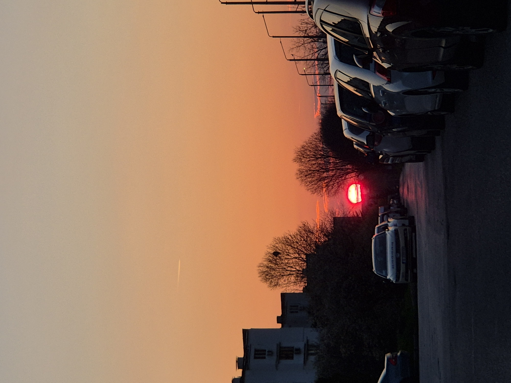 Spring sunset evening documented across Varna, Bulgaria streets
