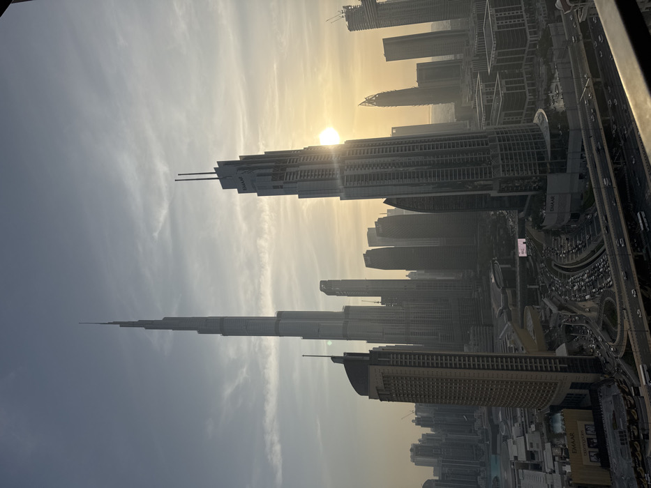Dubai skyline captured from day to night perspectives