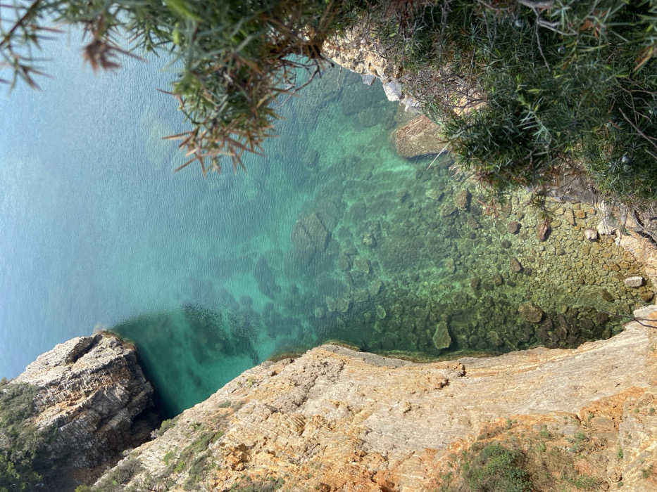 Morning cliff walk documented around Budva, Montenegro coastline