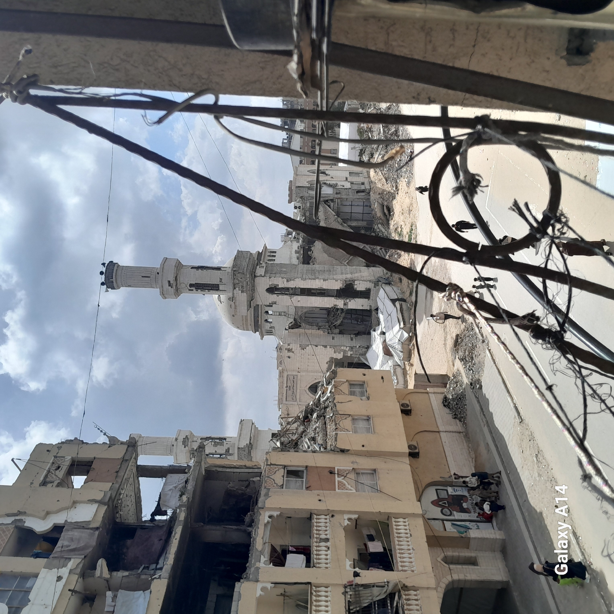 Morning views document damaged buildings in Khan Yunis