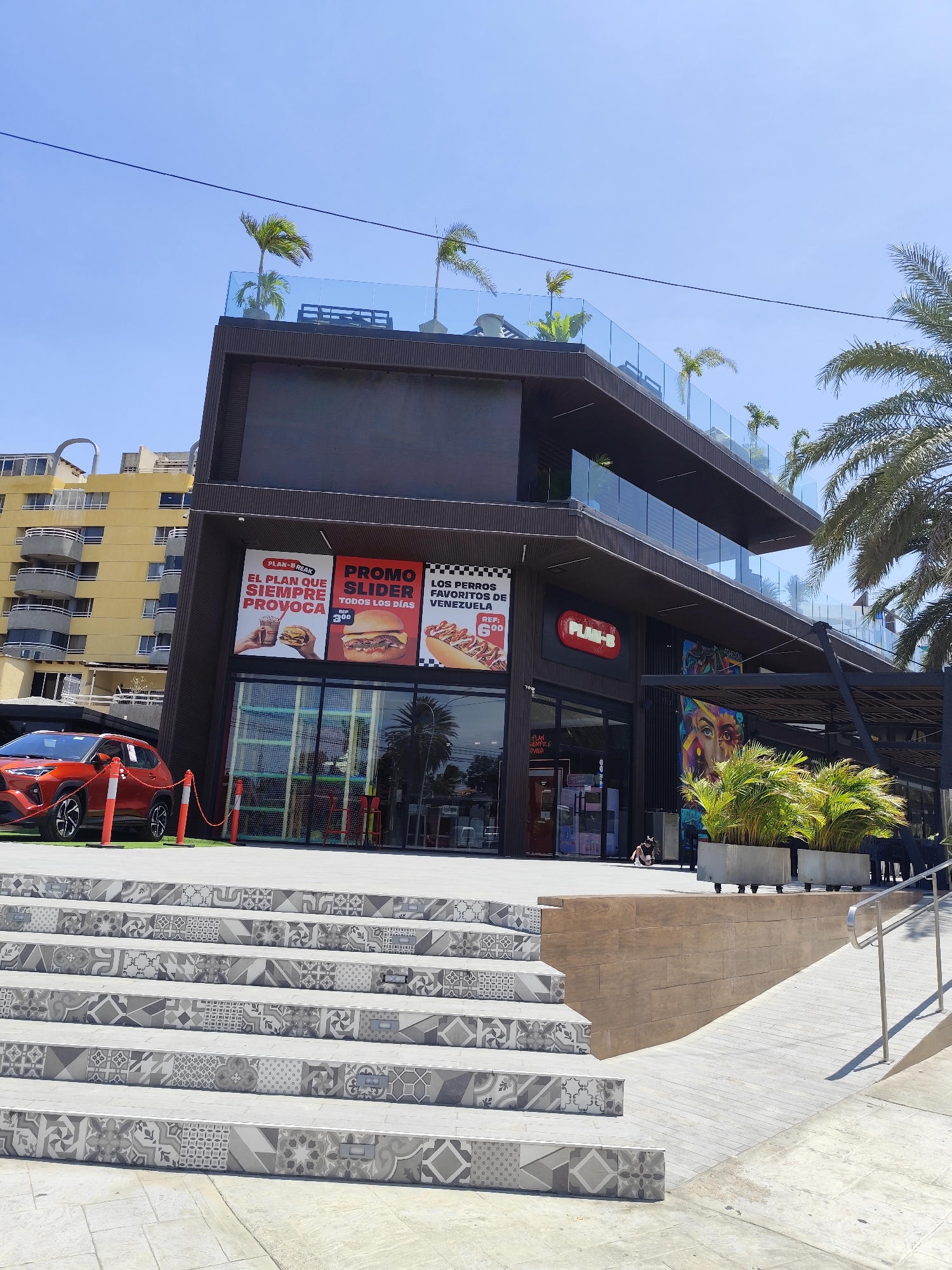 Commercial street scene documented in Pampatar, Venezuela