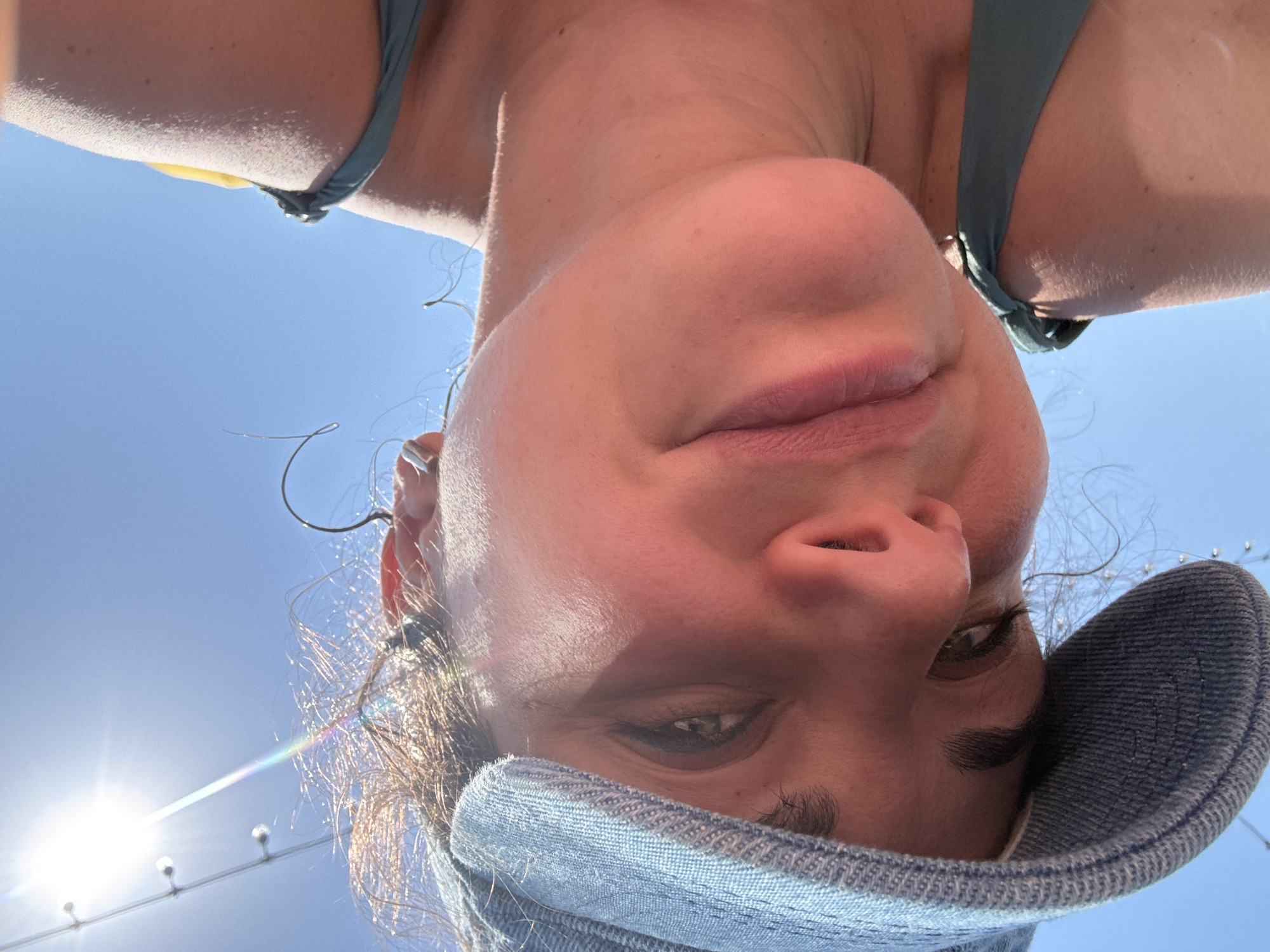 Person in swimwear photographed in Moscow