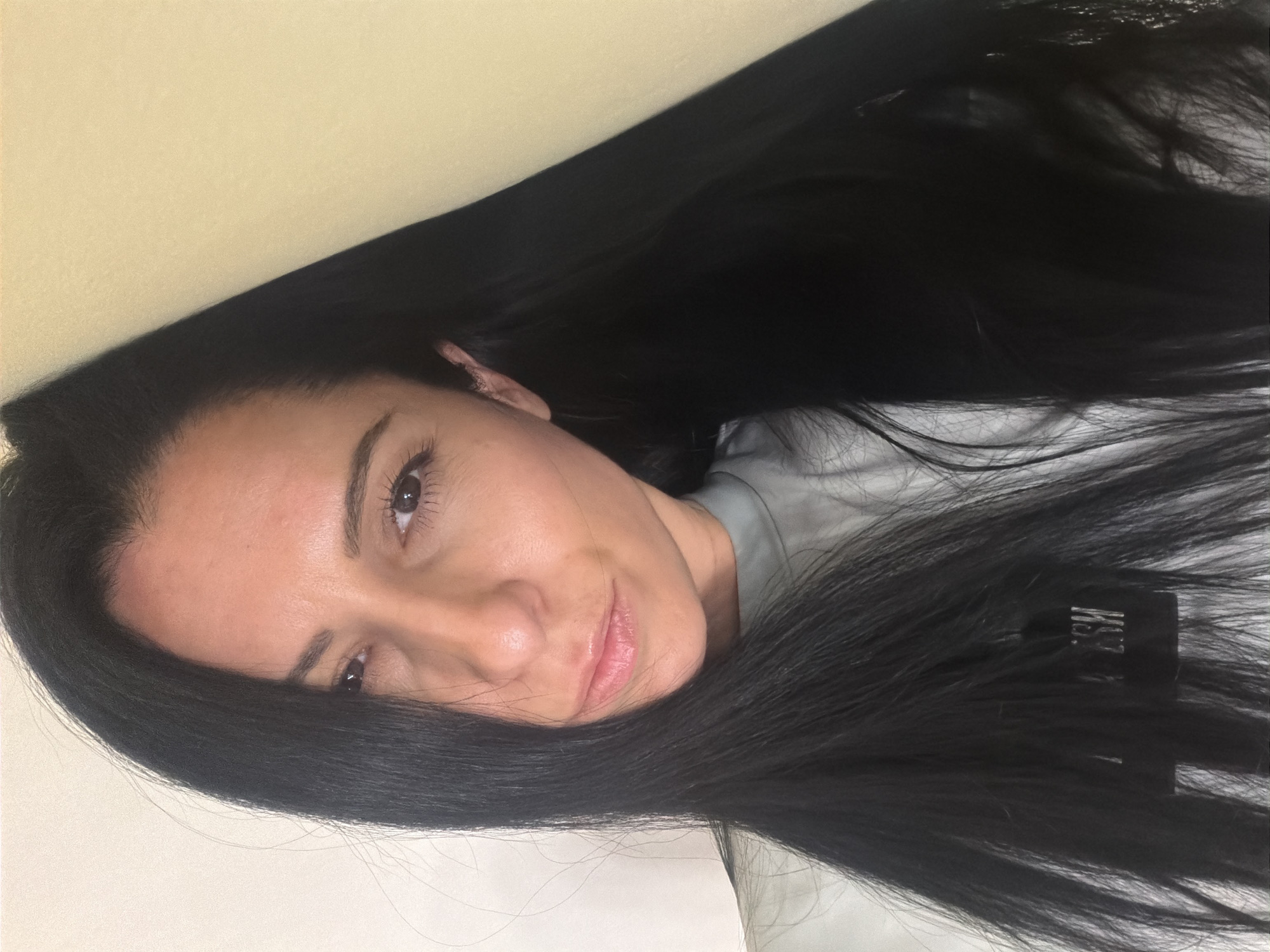 Woman takes selfies in Pleven, Bulgaria