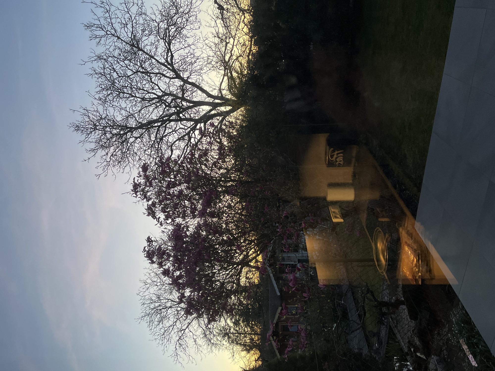 Evening sky transition observed in Foetz, Luxembourg