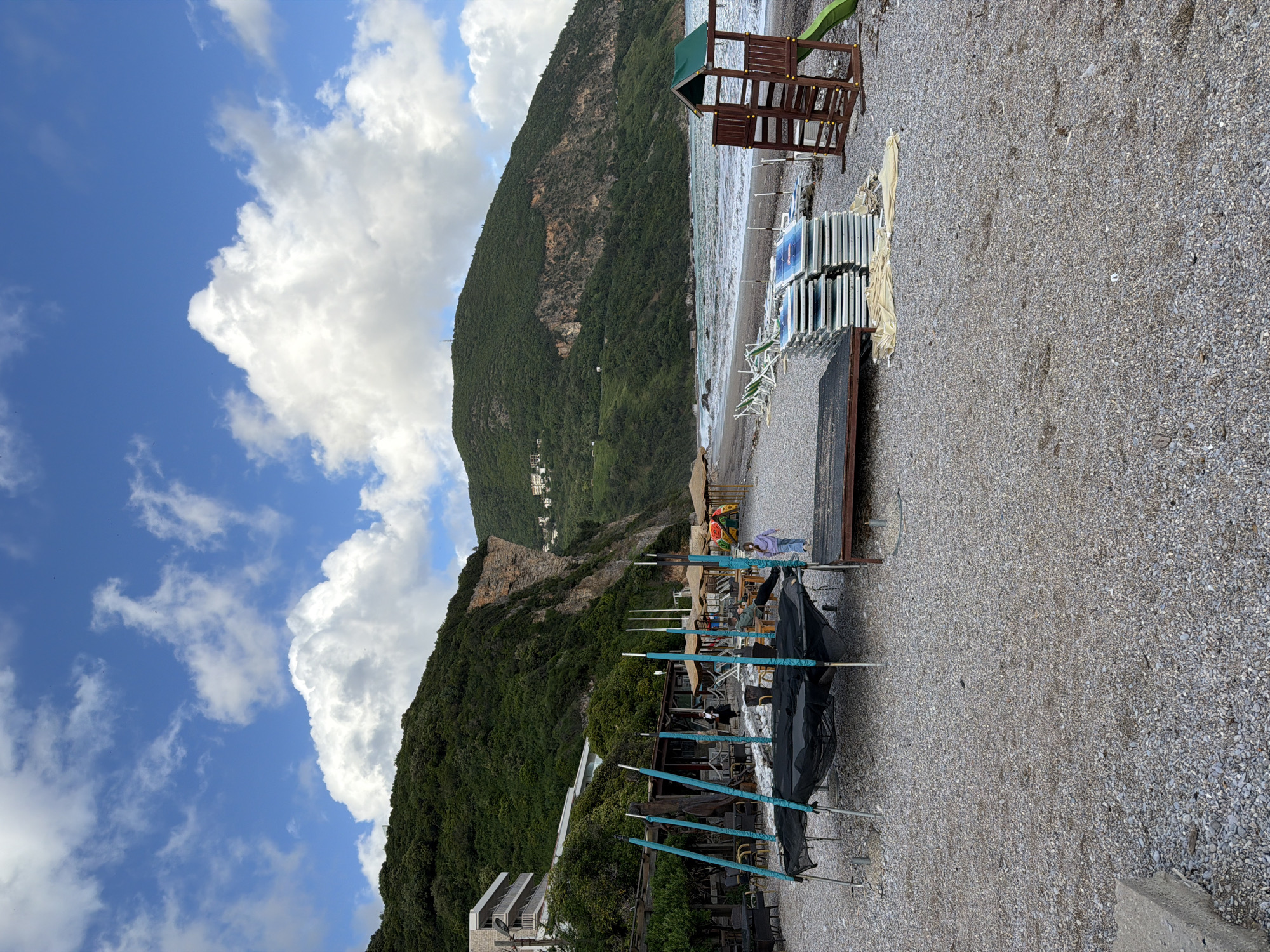 Rocky beach scene documented in Prijevor, Montenegro