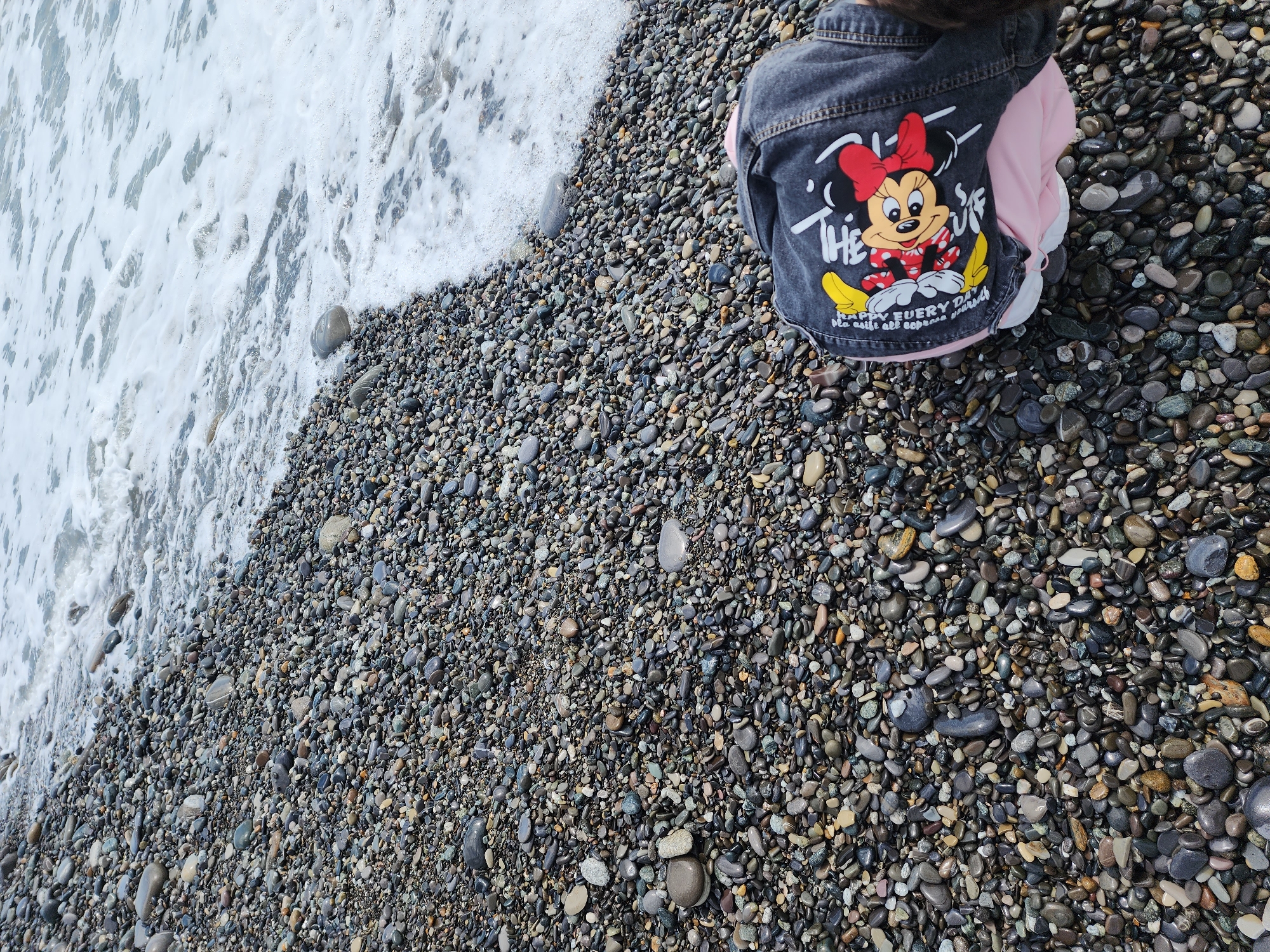 Pleasant morning at Sochi's pebble beaches draws beachgoers