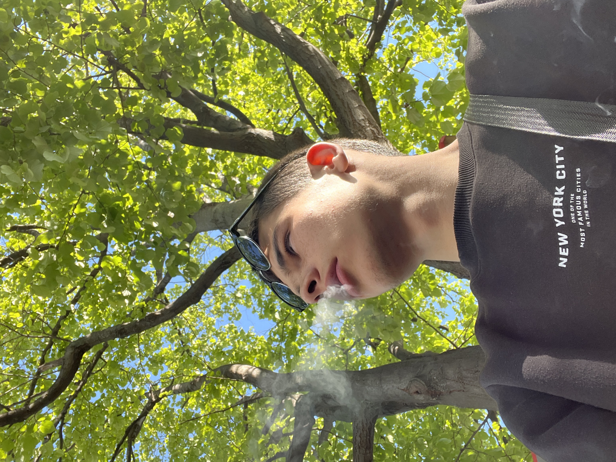 Morning street photography session captures young man in Sopot