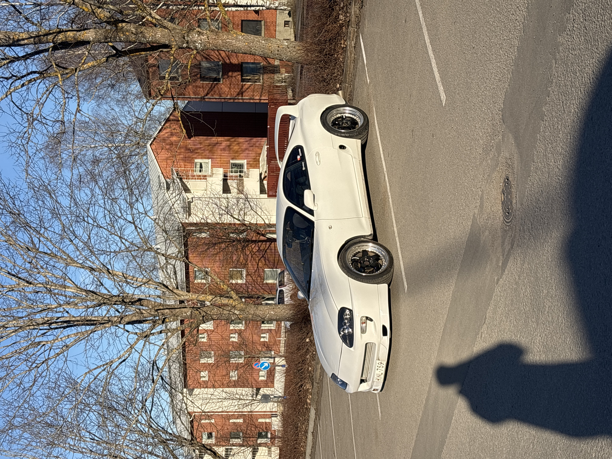 White Toyota Supra spotted parked in Lappeenranta Finland