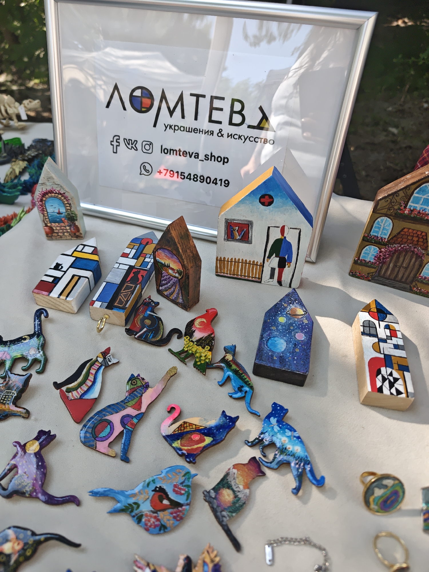 Morning market and community activities along Volga River in Kimry