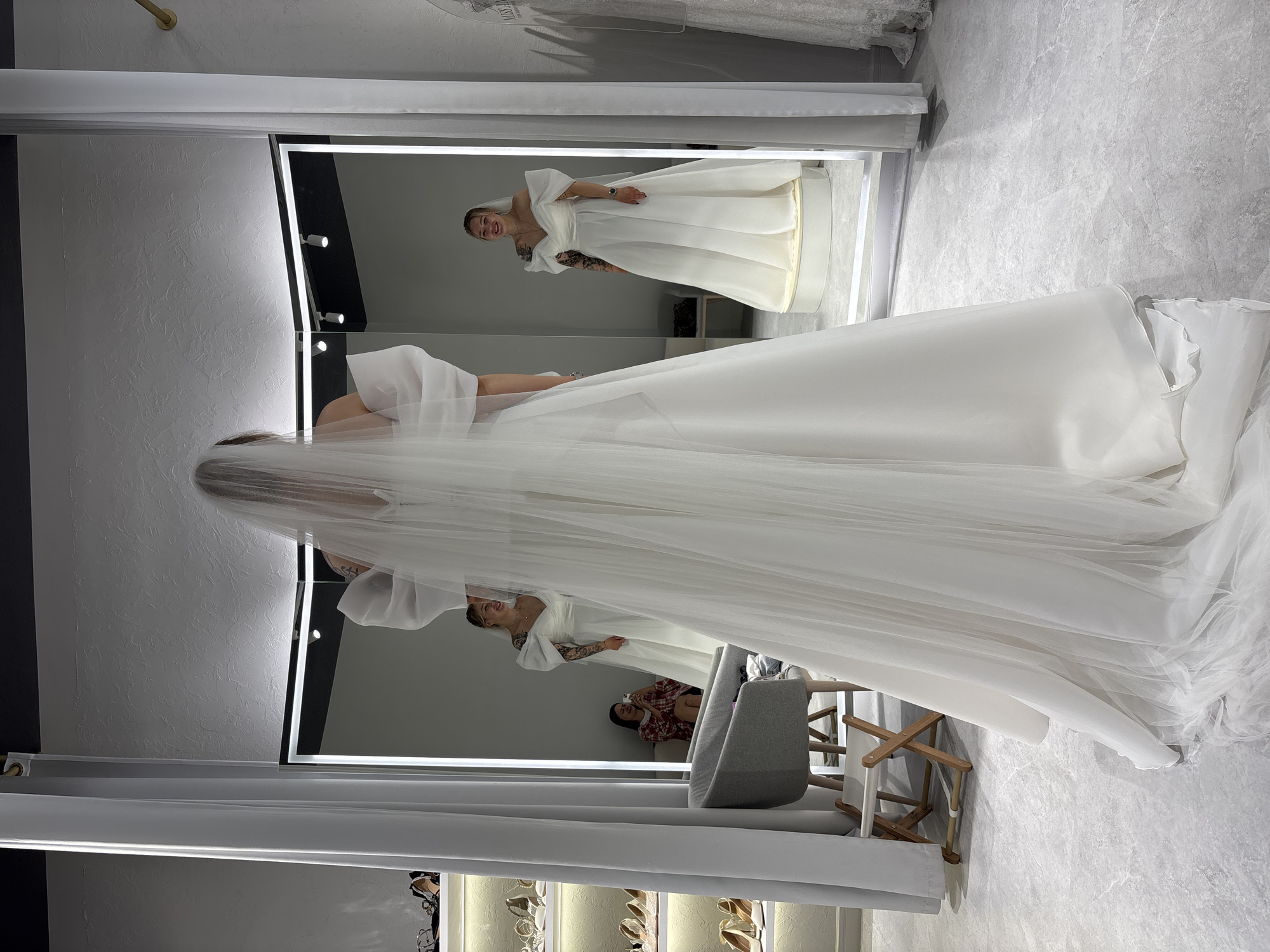 Bridal dress fitting in Krasnoyarsk shop