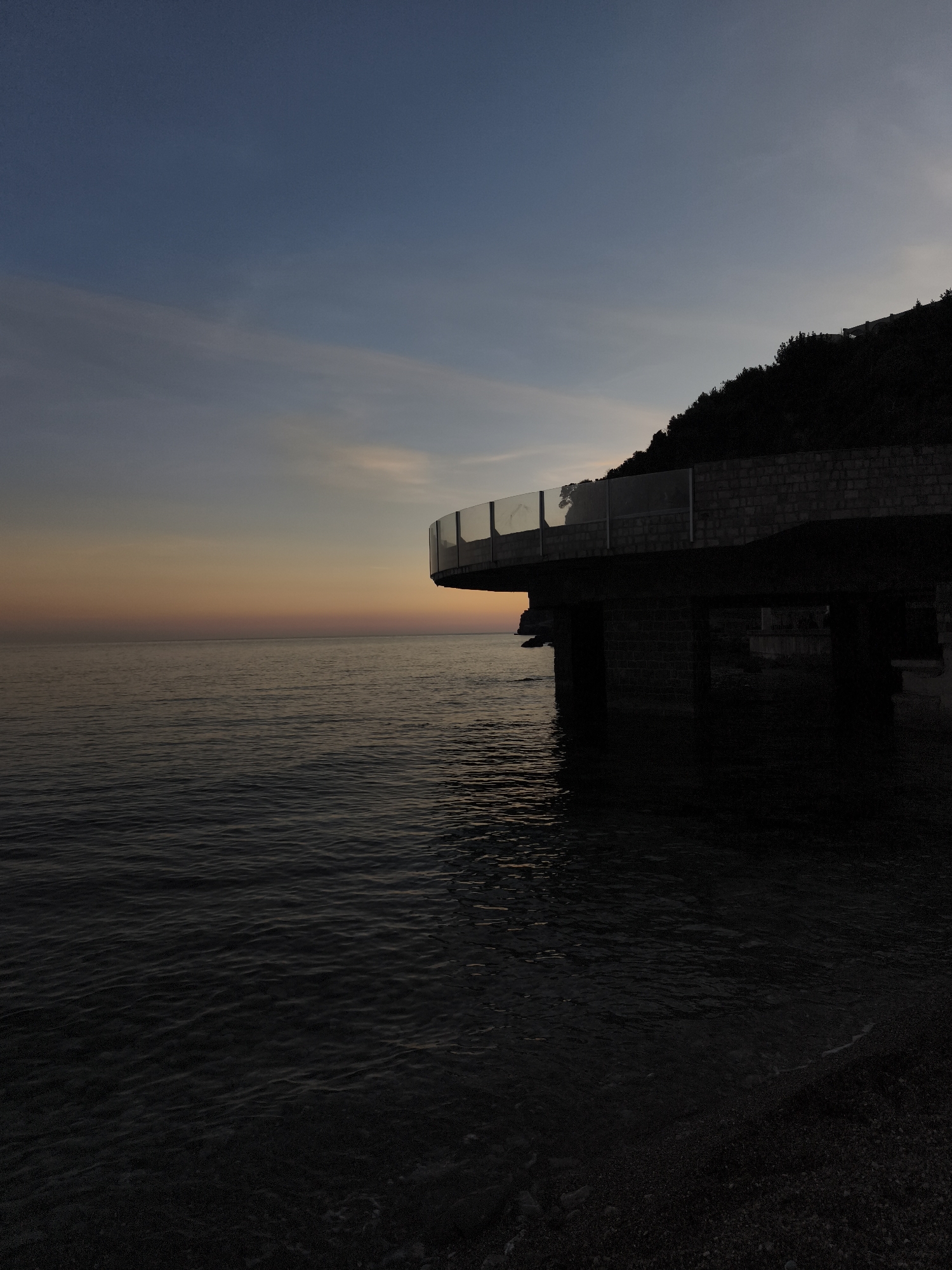 Evening coastal walk documented across multiple waterfront locations
