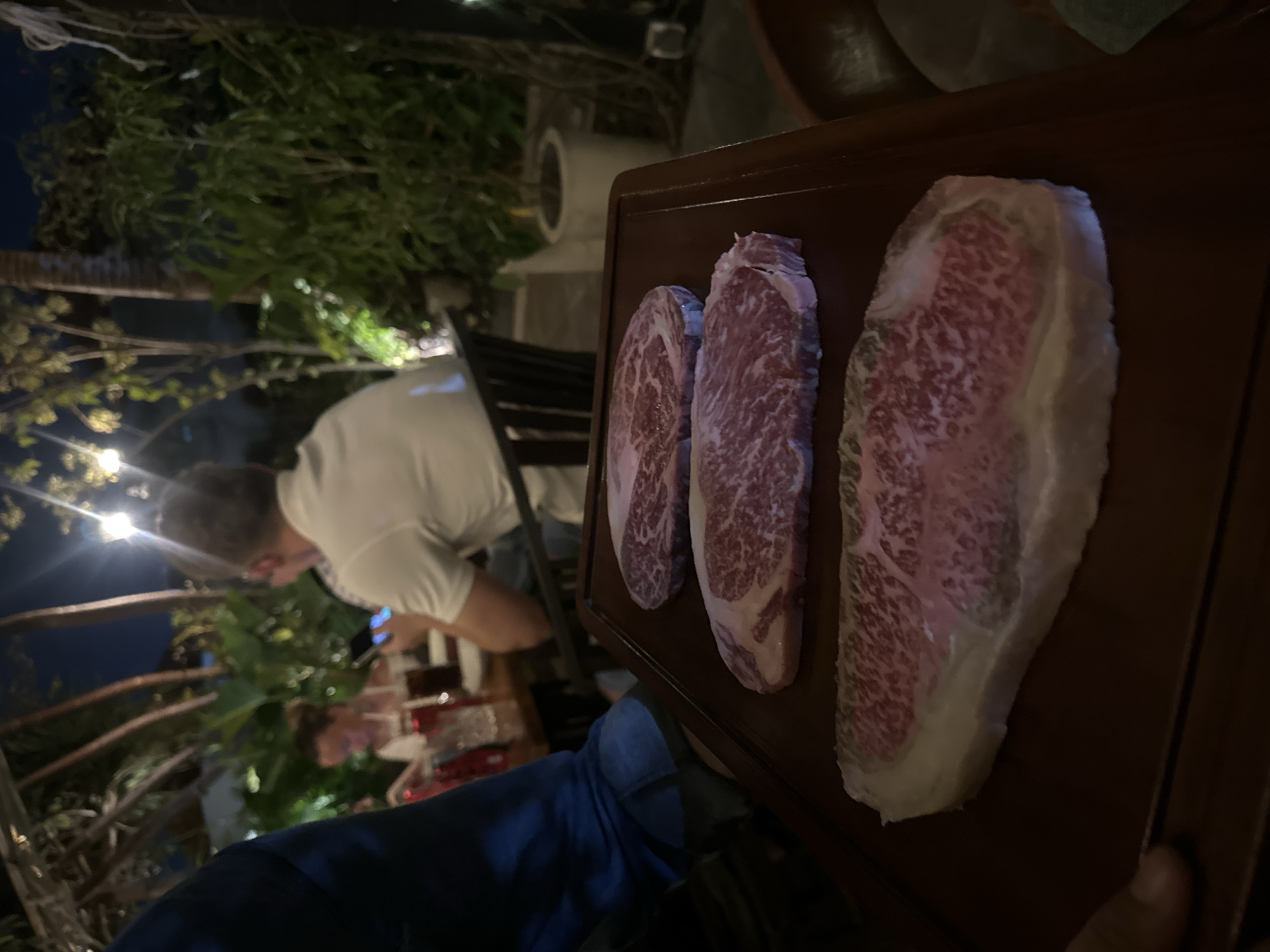 Upscale dinner and nightclub dancing on an August evening