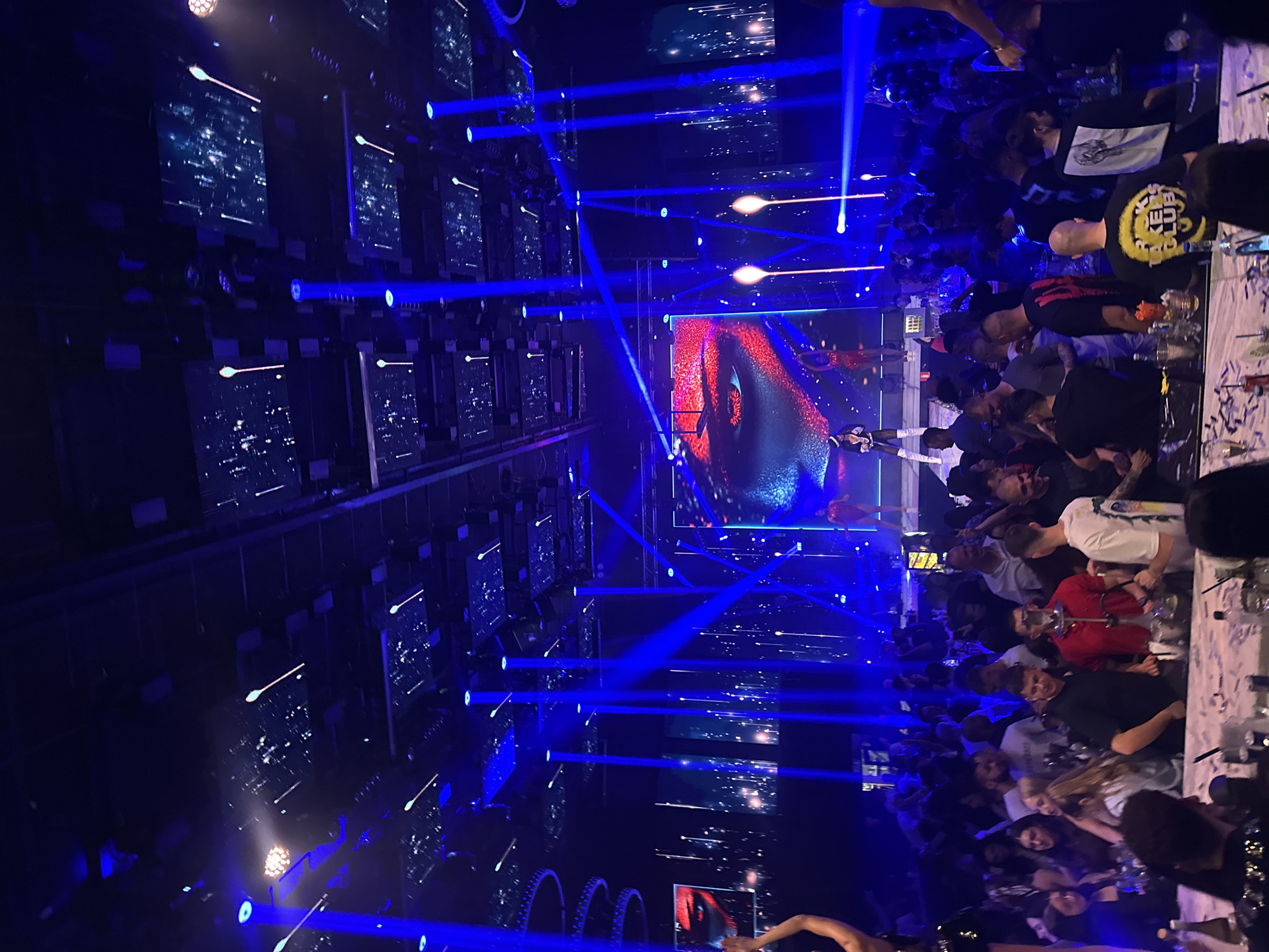 Nightclub celebration draws crowds in atmospheric venue