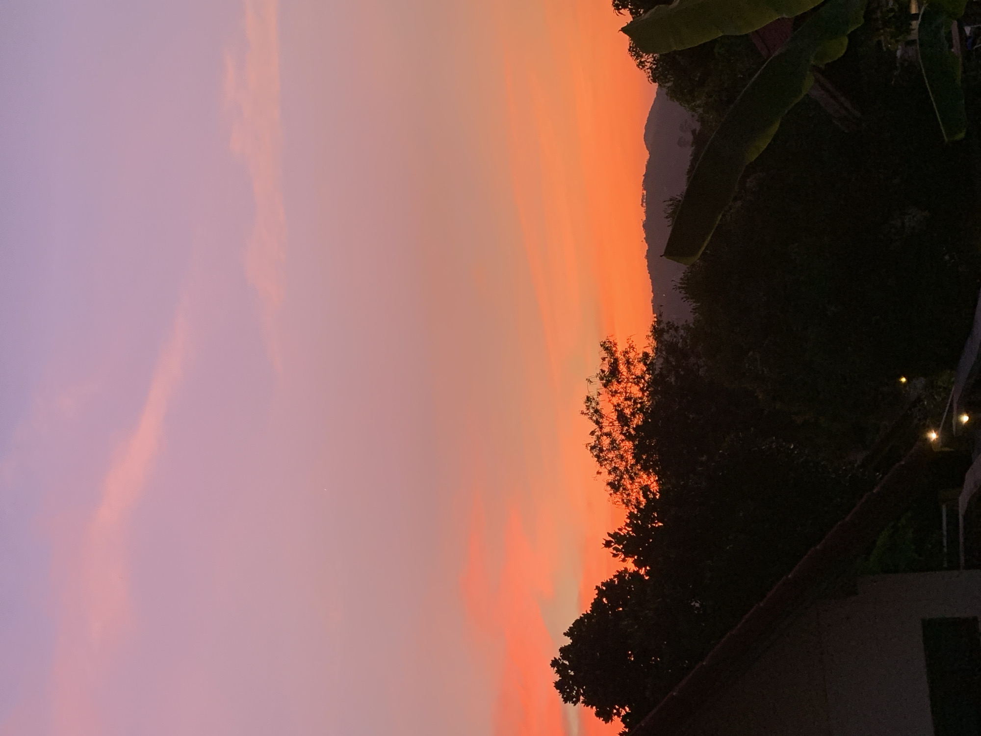 Colorful sunset documented by witnesses in บ้านบางรักษ์, Thailand