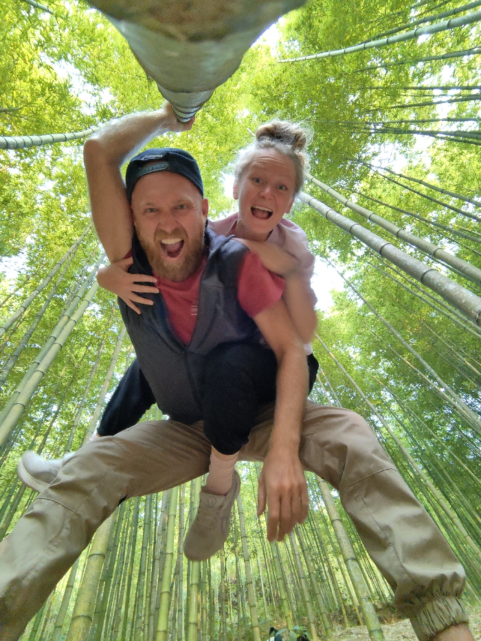 Tourists explore bamboo forest playground in Mù Cang Chải