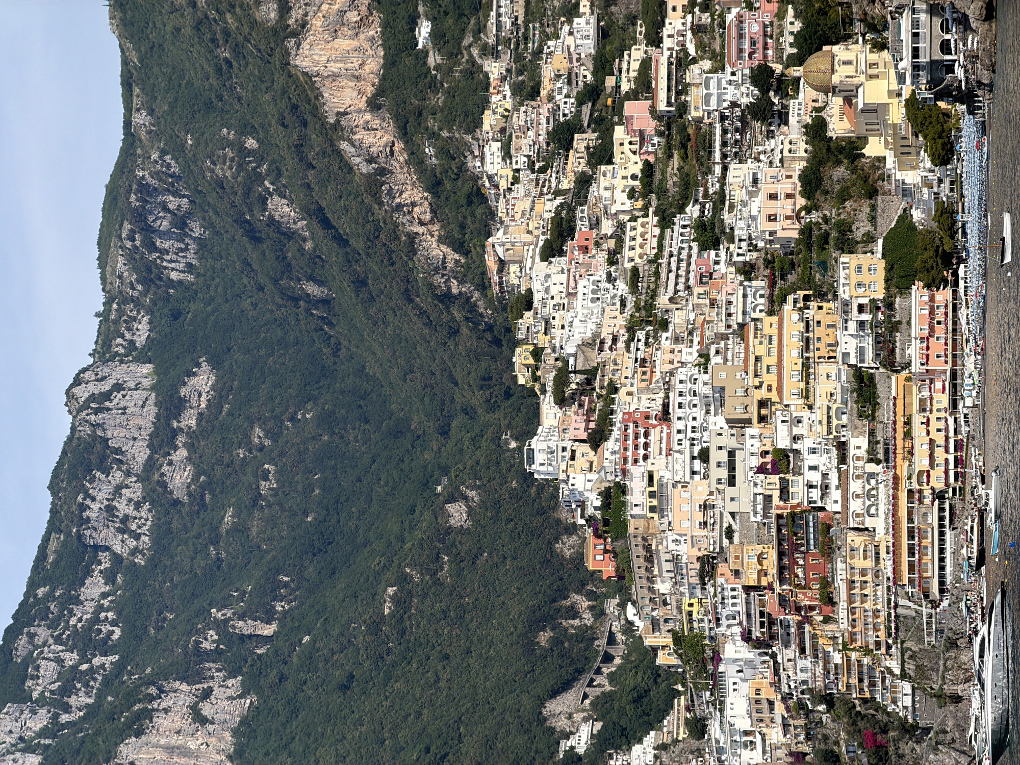 Morning boat tour captures scenic Amalfi Coast views near Positano
